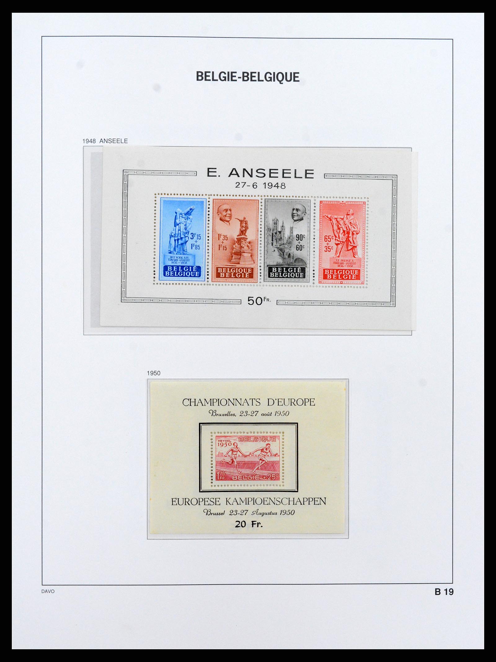 37416 020 - Stamp collection 37416 Belgium sheetlets 1924-2006.