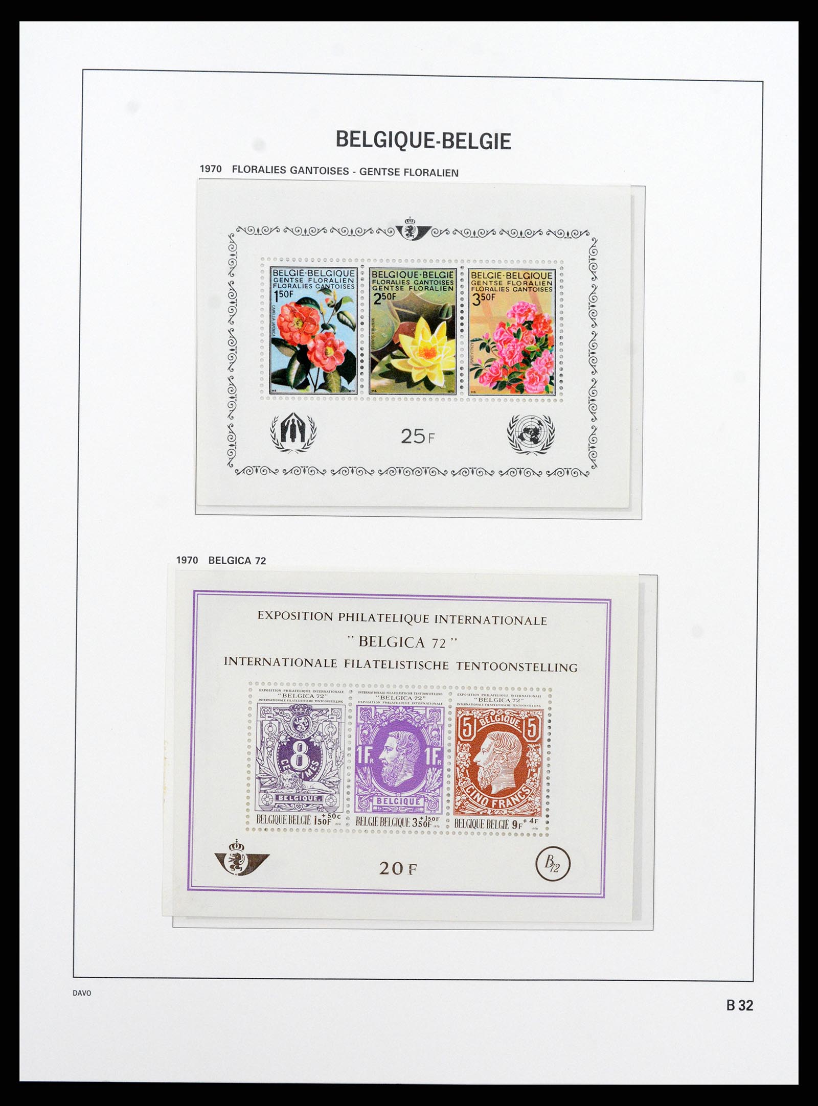 37416 033 - Postzegelverzameling 37416 België blokken 1924-2006.