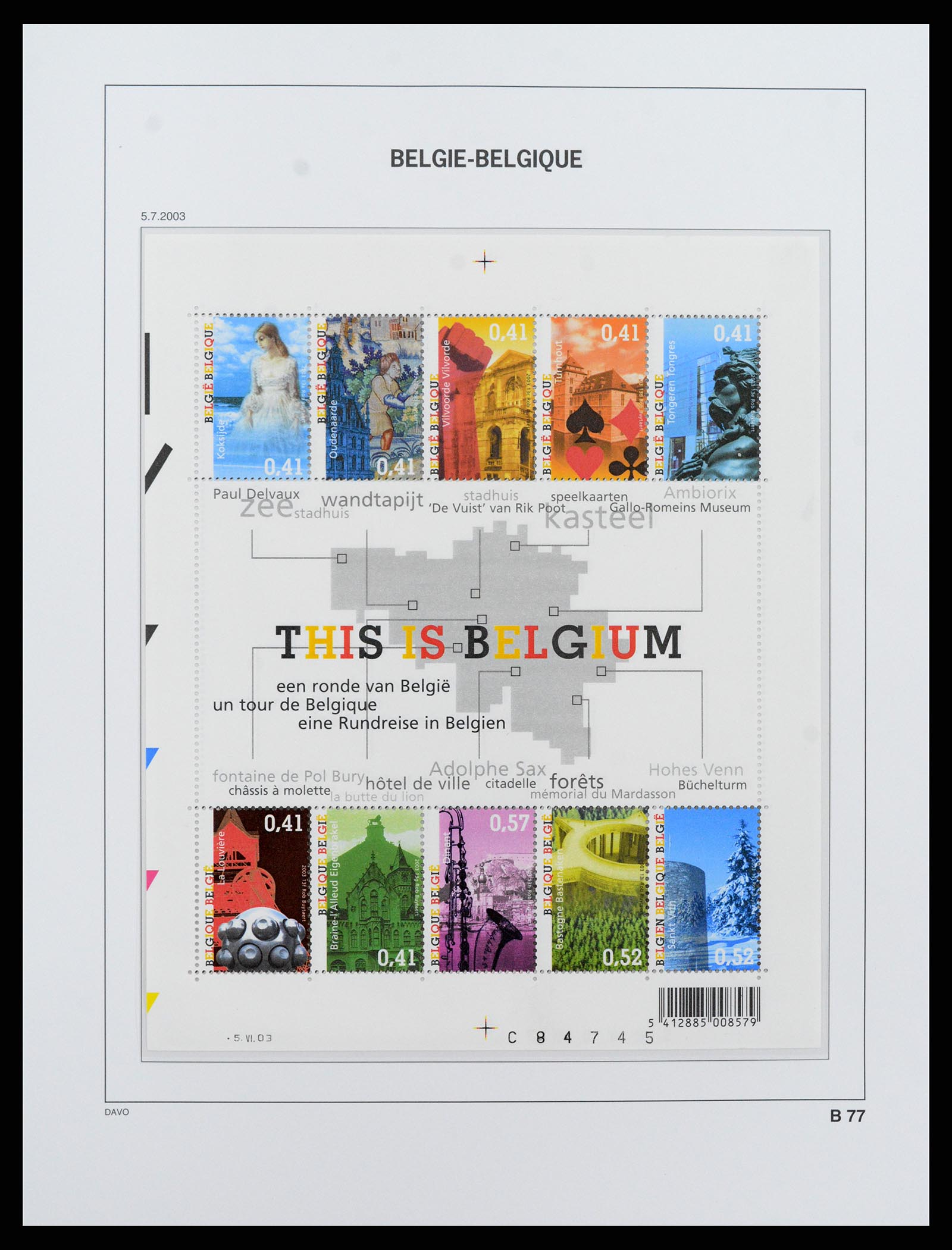 37416 083 - Postzegelverzameling 37416 België blokken 1924-2006.
