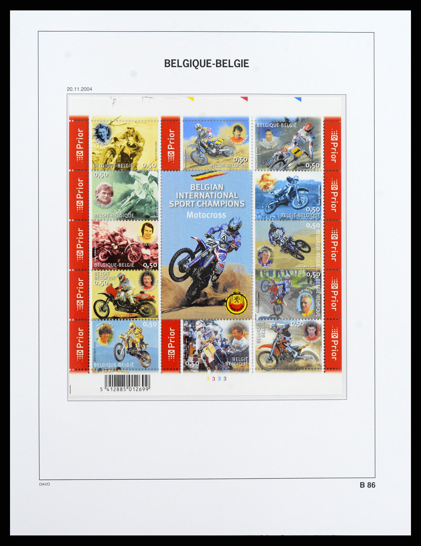 37416 092 - Postzegelverzameling 37416 België blokken 1924-2006.