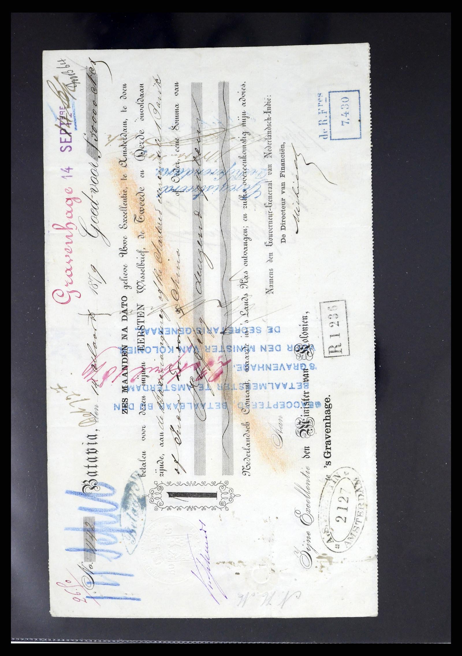 37417 007 - Postzegelverzameling 37417 Nederlands Indië fiscaal 1876-1949.
