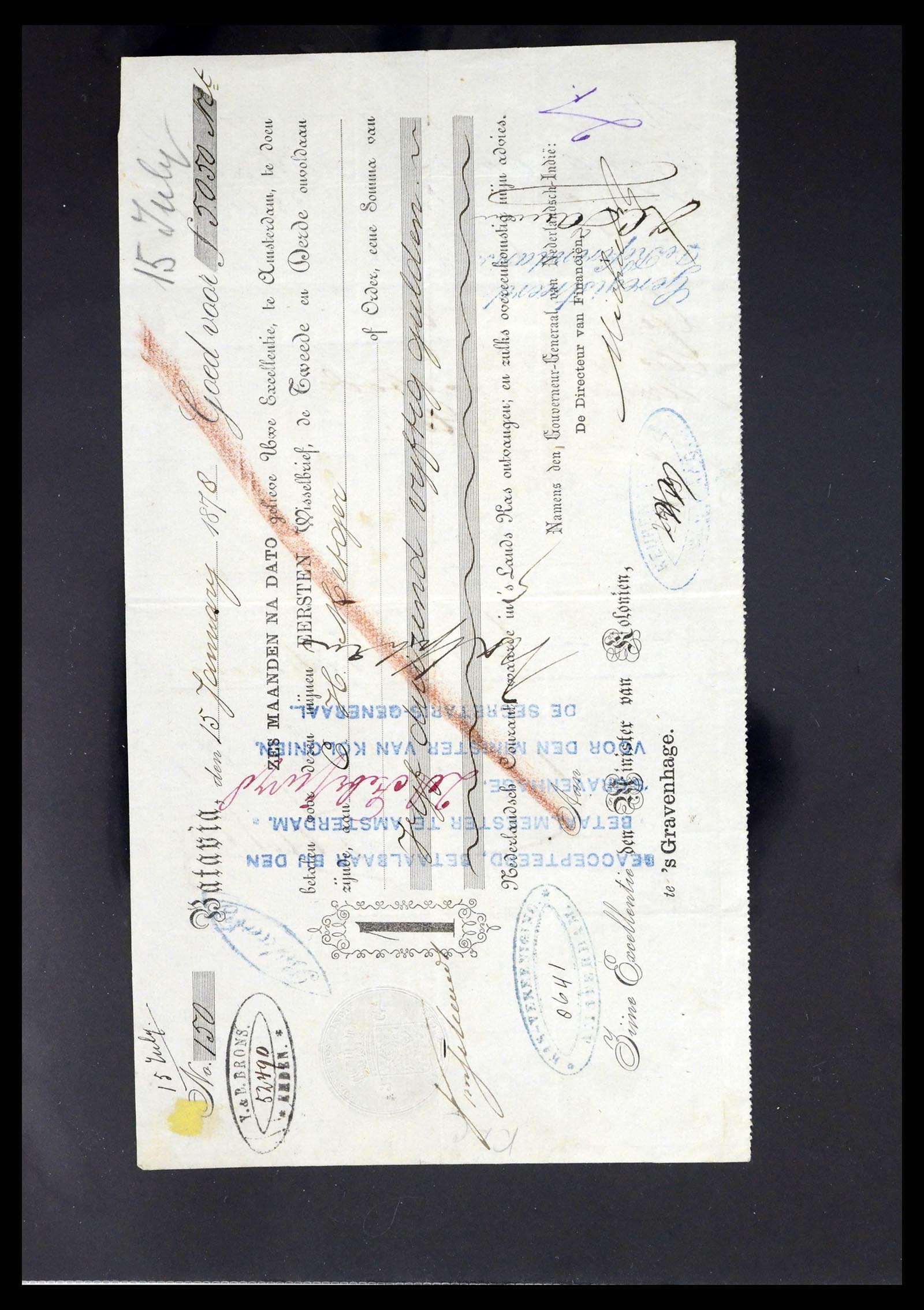37417 013 - Postzegelverzameling 37417 Nederlands Indië fiscaal 1876-1949.