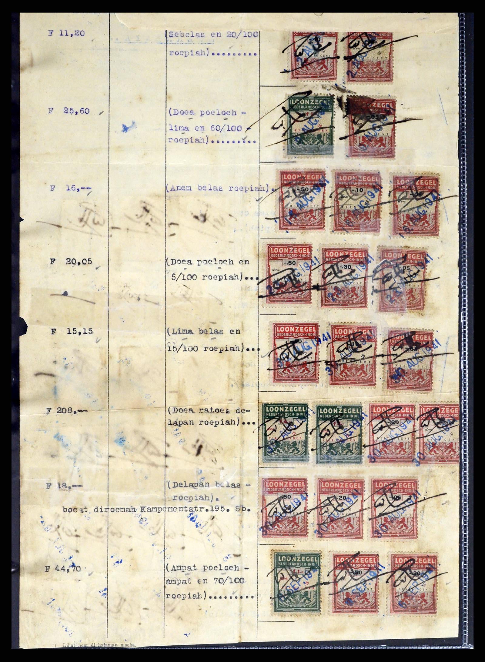 37417 052 - Stamp collection 37417 Dutch east Indies fiscal 1876-1949.