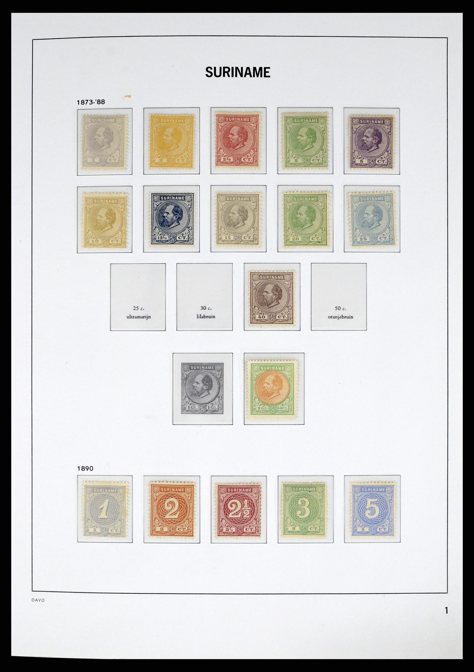 37421 001 - Postzegelverzameling 37421 Suriname 1873-1975.