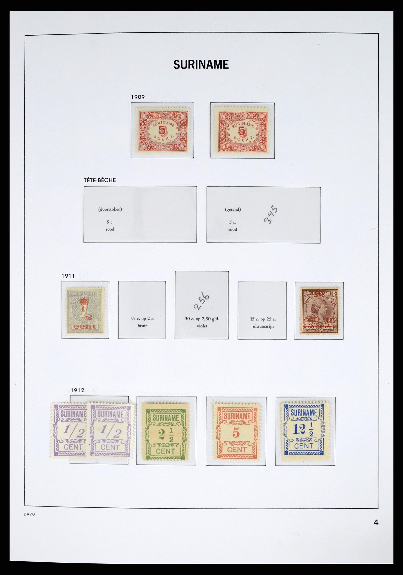 37421 004 - Postzegelverzameling 37421 Suriname 1873-1975.