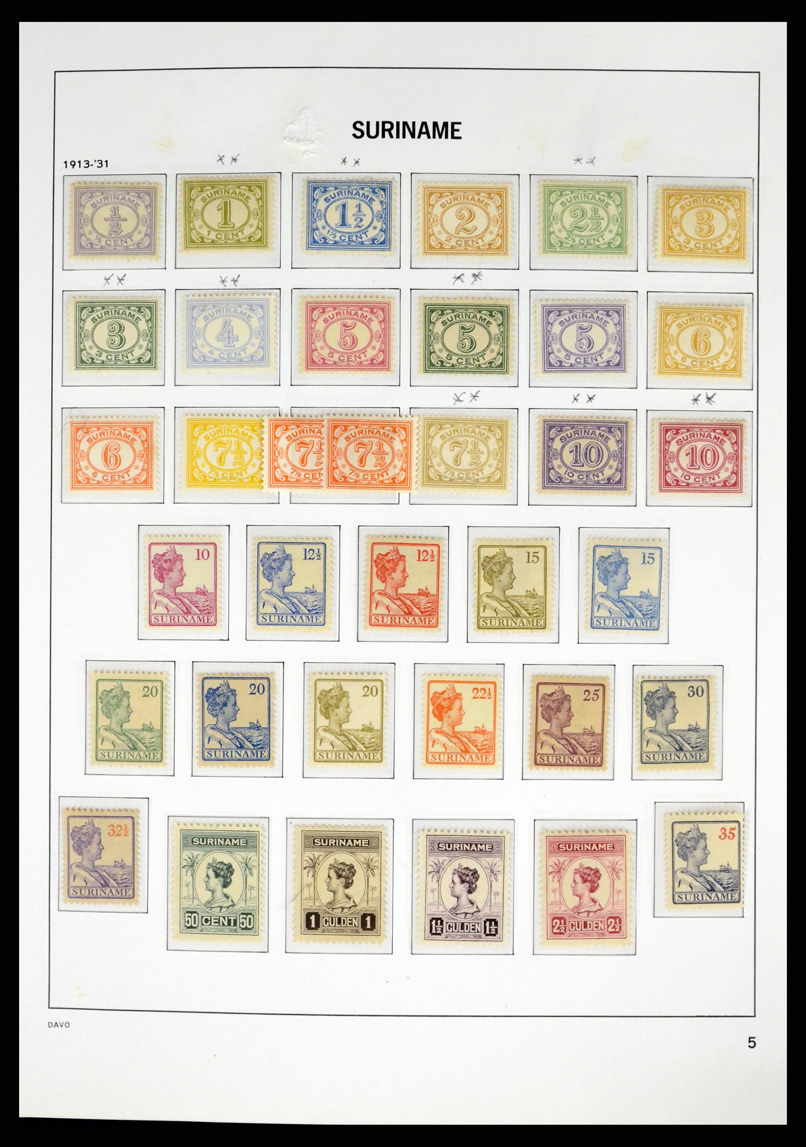 37421 005 - Postzegelverzameling 37421 Suriname 1873-1975.