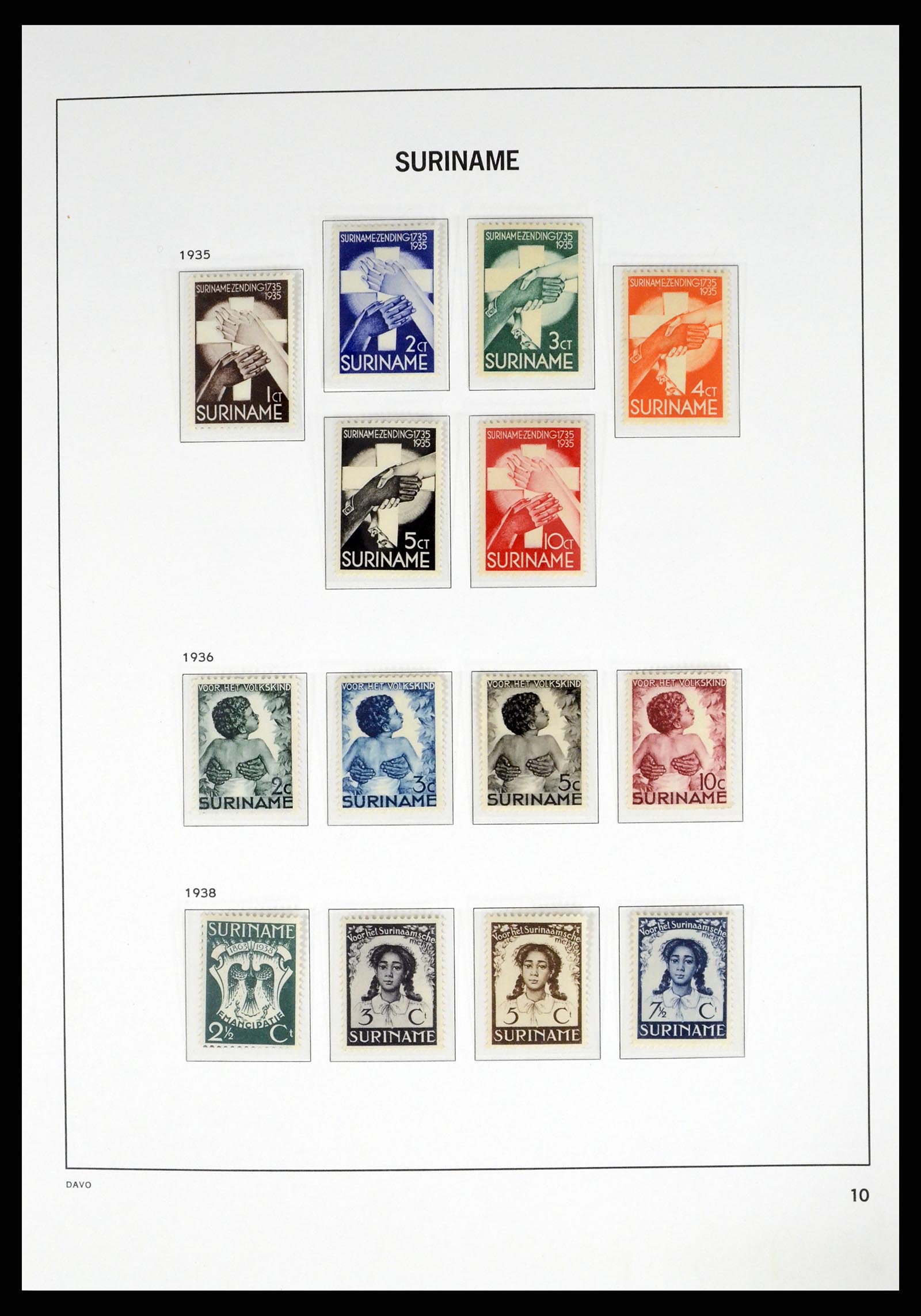 37421 010 - Postzegelverzameling 37421 Suriname 1873-1975.