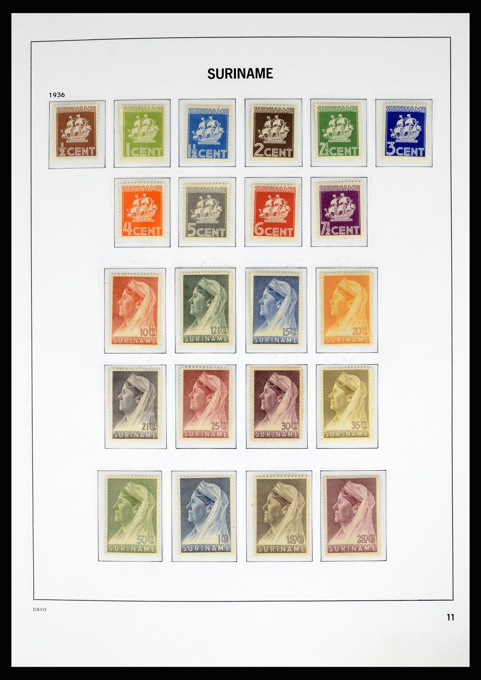 37421 011 - Postzegelverzameling 37421 Suriname 1873-1975.