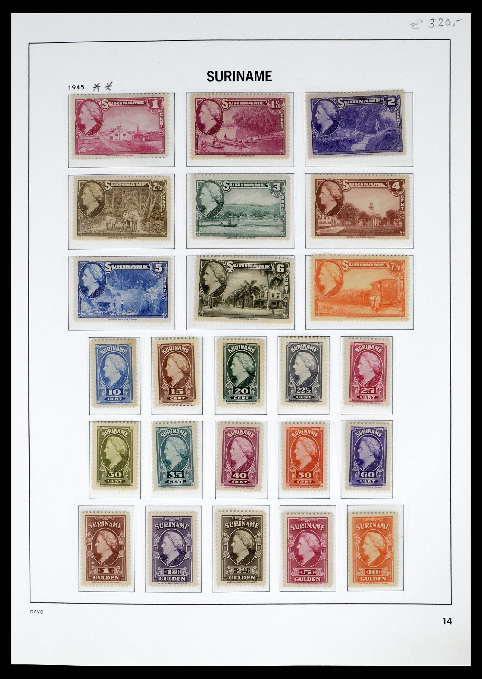 37421 014 - Postzegelverzameling 37421 Suriname 1873-1975.
