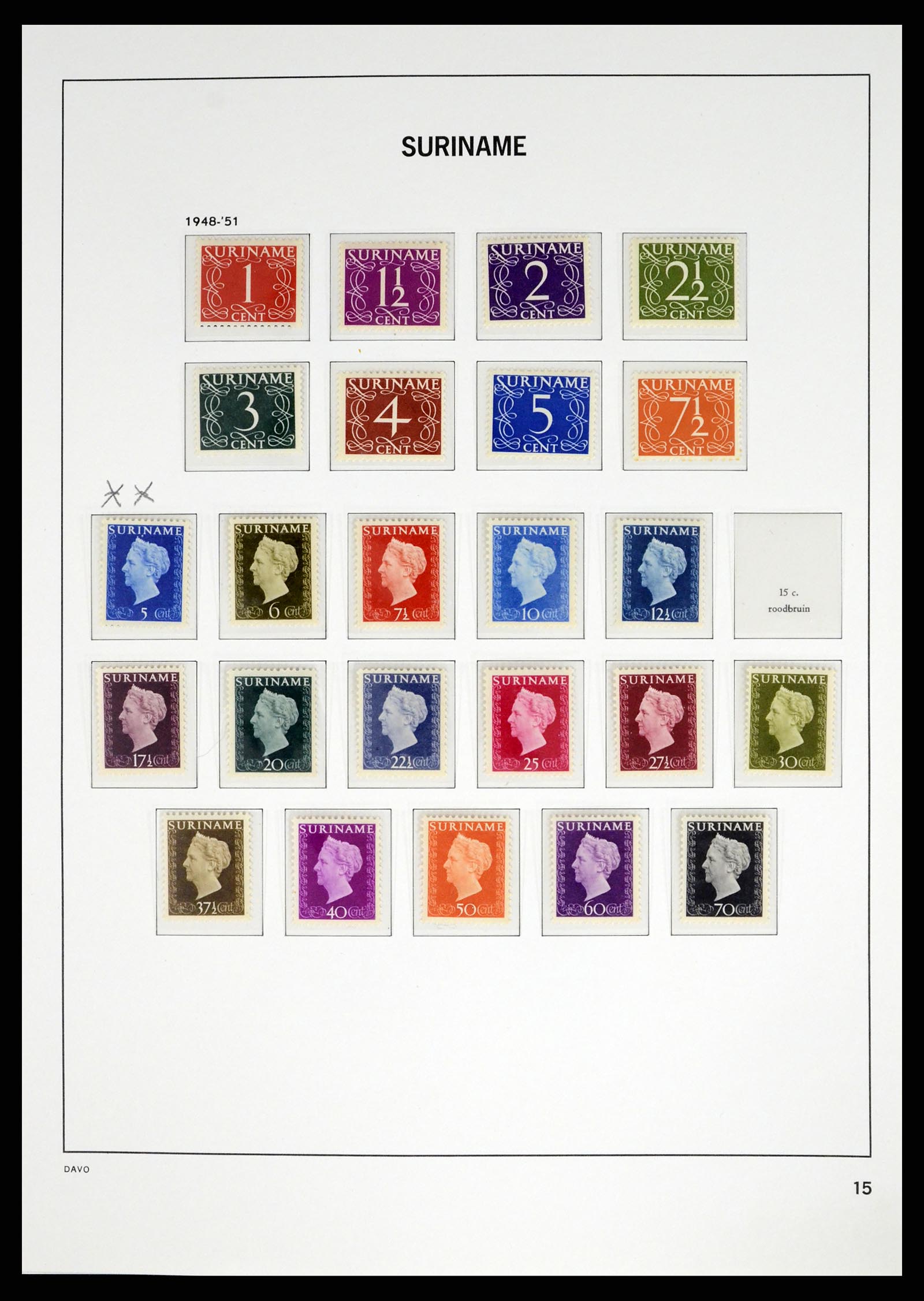 37421 015 - Postzegelverzameling 37421 Suriname 1873-1975.