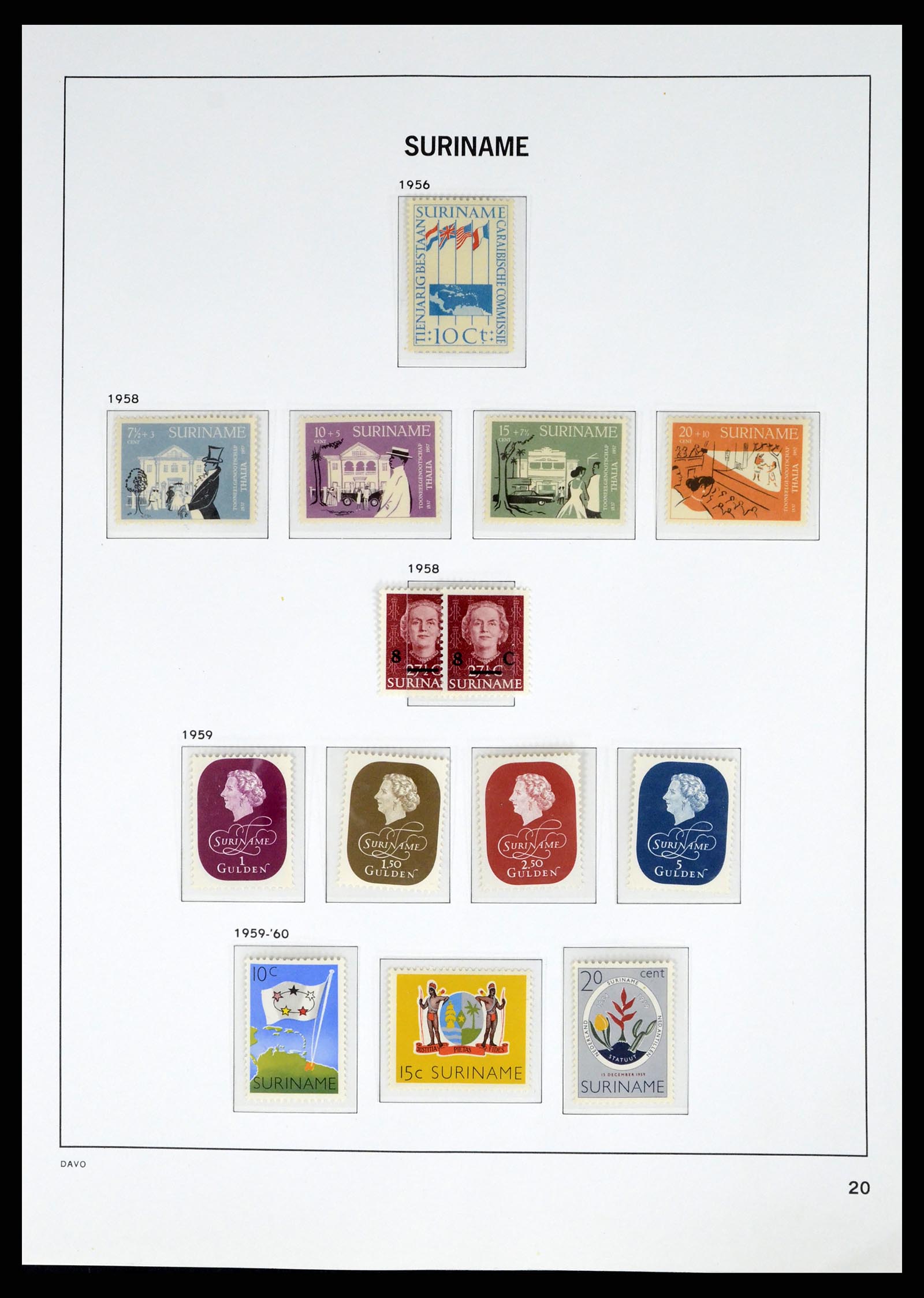 37421 020 - Postzegelverzameling 37421 Suriname 1873-1975.