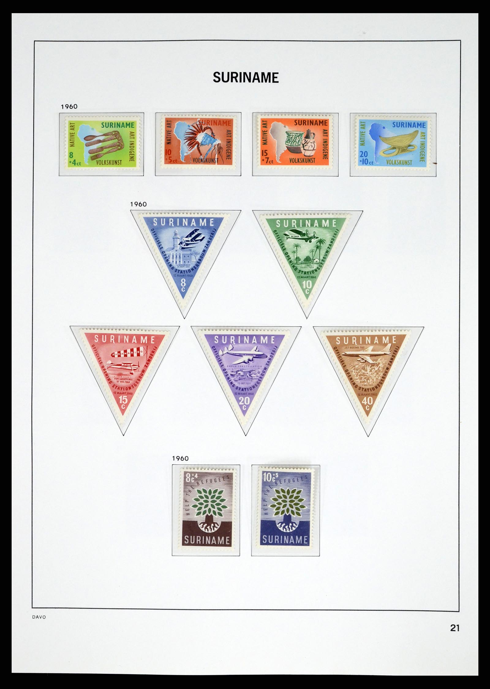 37421 021 - Postzegelverzameling 37421 Suriname 1873-1975.