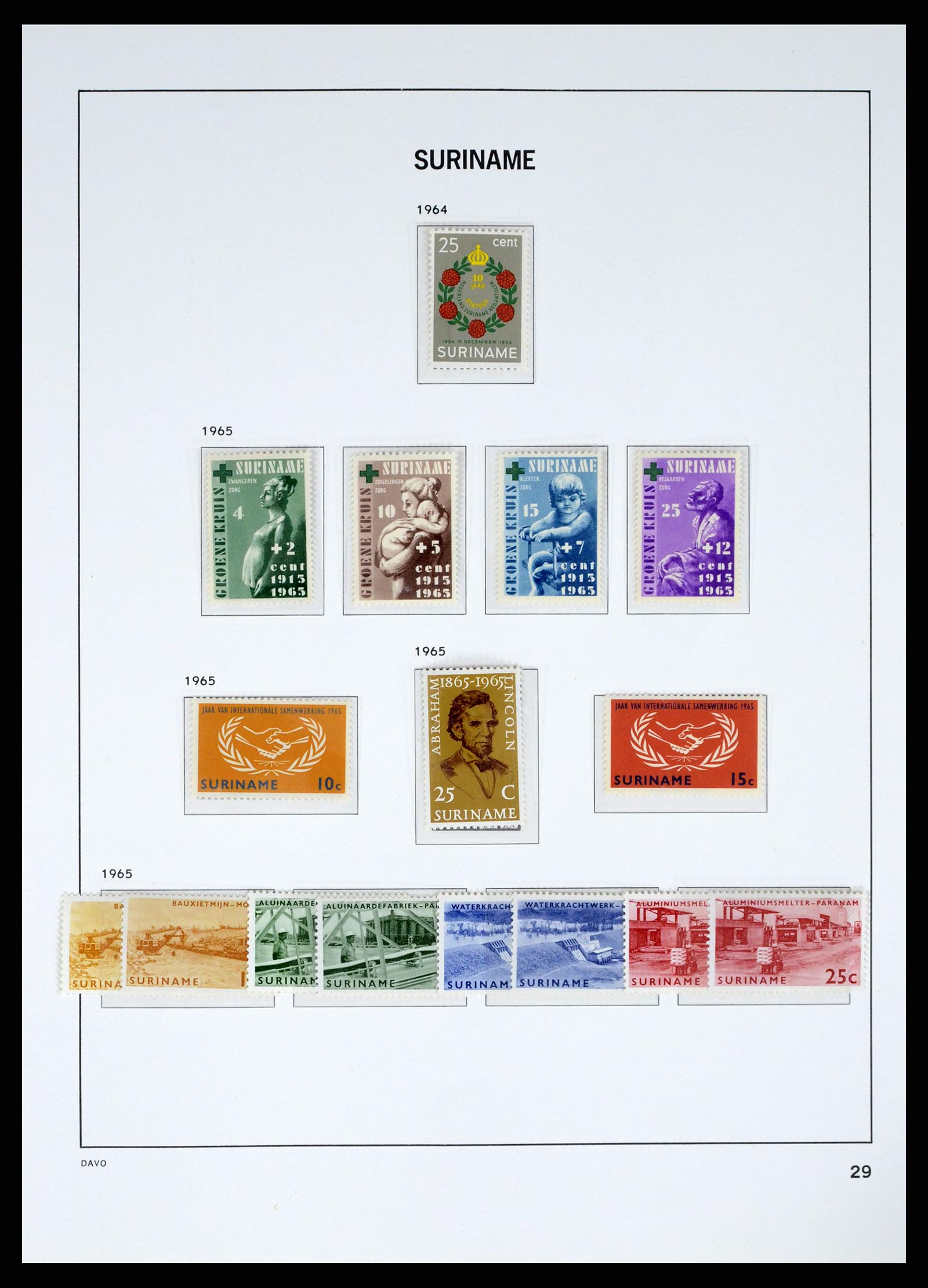 37421 033 - Postzegelverzameling 37421 Suriname 1873-1975.