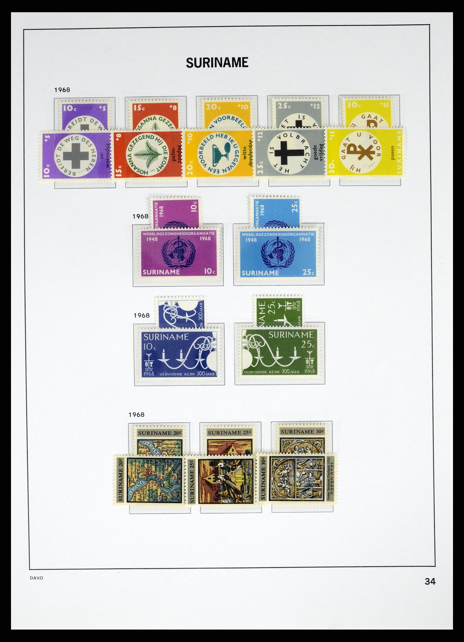 37421 043 - Postzegelverzameling 37421 Suriname 1873-1975.