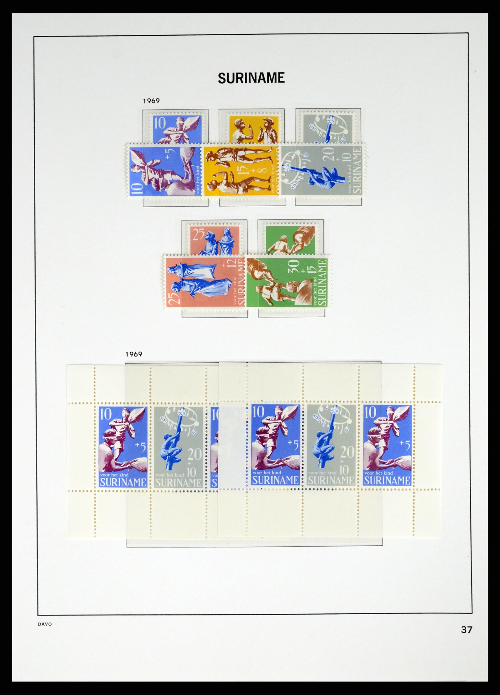 37421 048 - Postzegelverzameling 37421 Suriname 1873-1975.