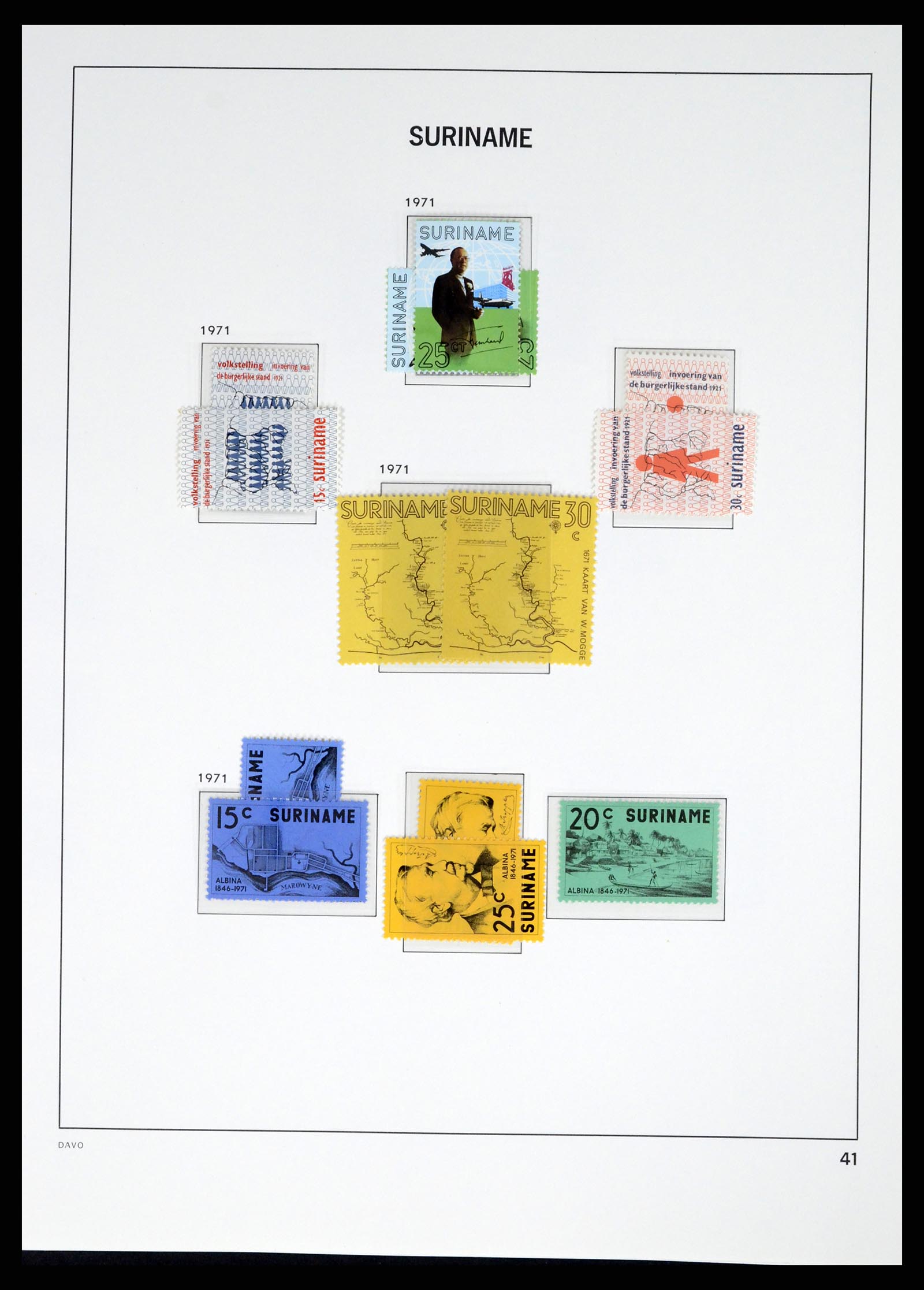 37421 054 - Postzegelverzameling 37421 Suriname 1873-1975.