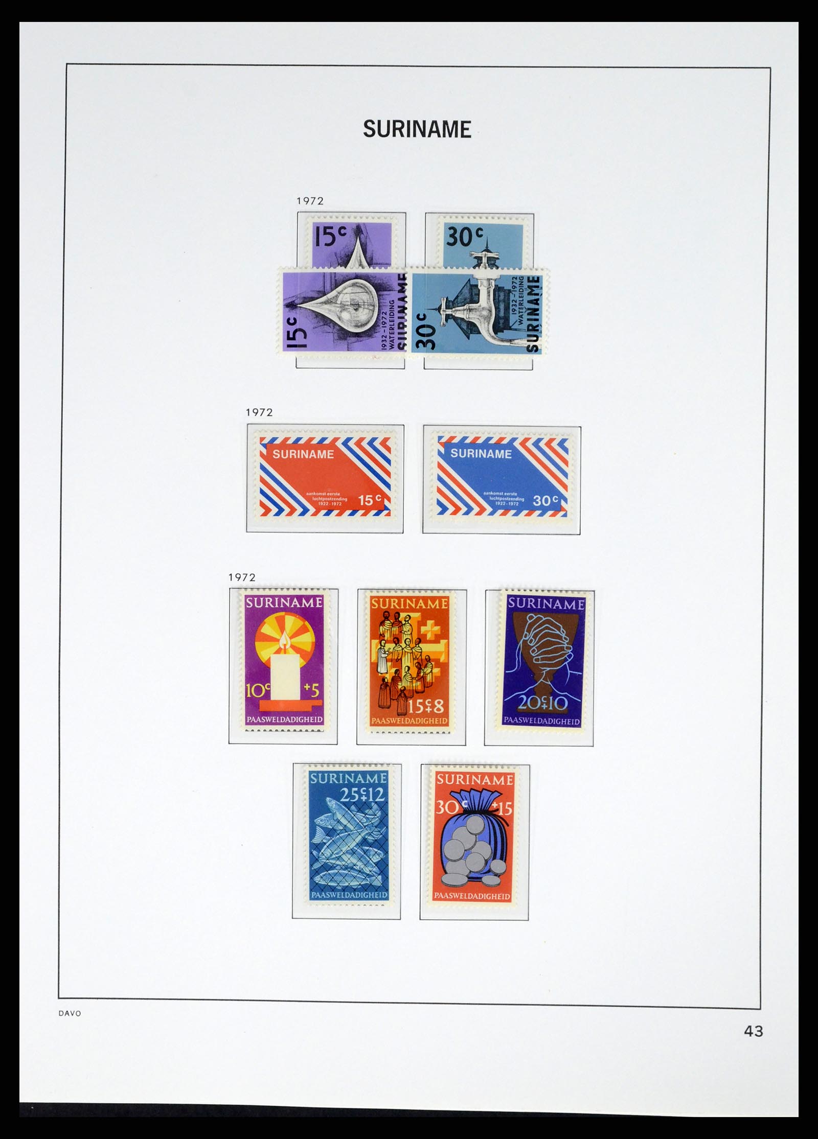 37421 057 - Postzegelverzameling 37421 Suriname 1873-1975.