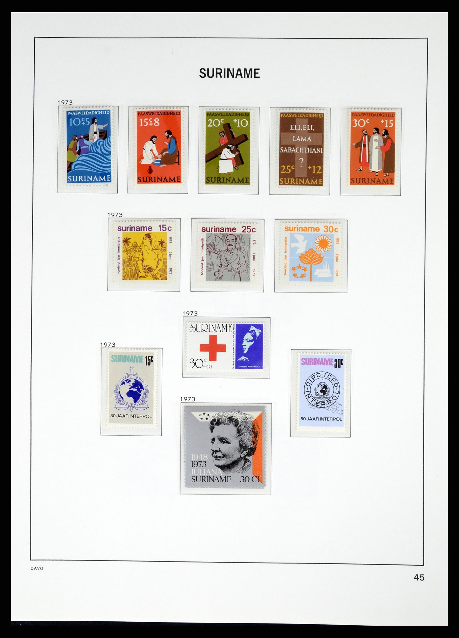 37421 060 - Postzegelverzameling 37421 Suriname 1873-1975.