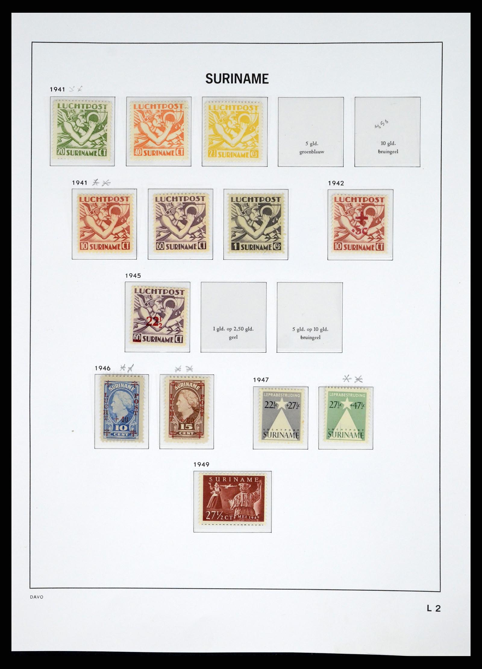 37421 069 - Postzegelverzameling 37421 Suriname 1873-1975.