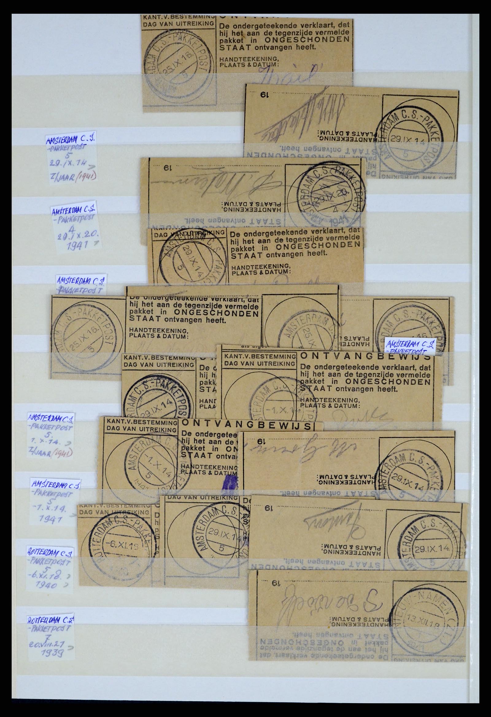 37424 002 - Postzegelverzameling 37424 Nederland kortebalk stempels.