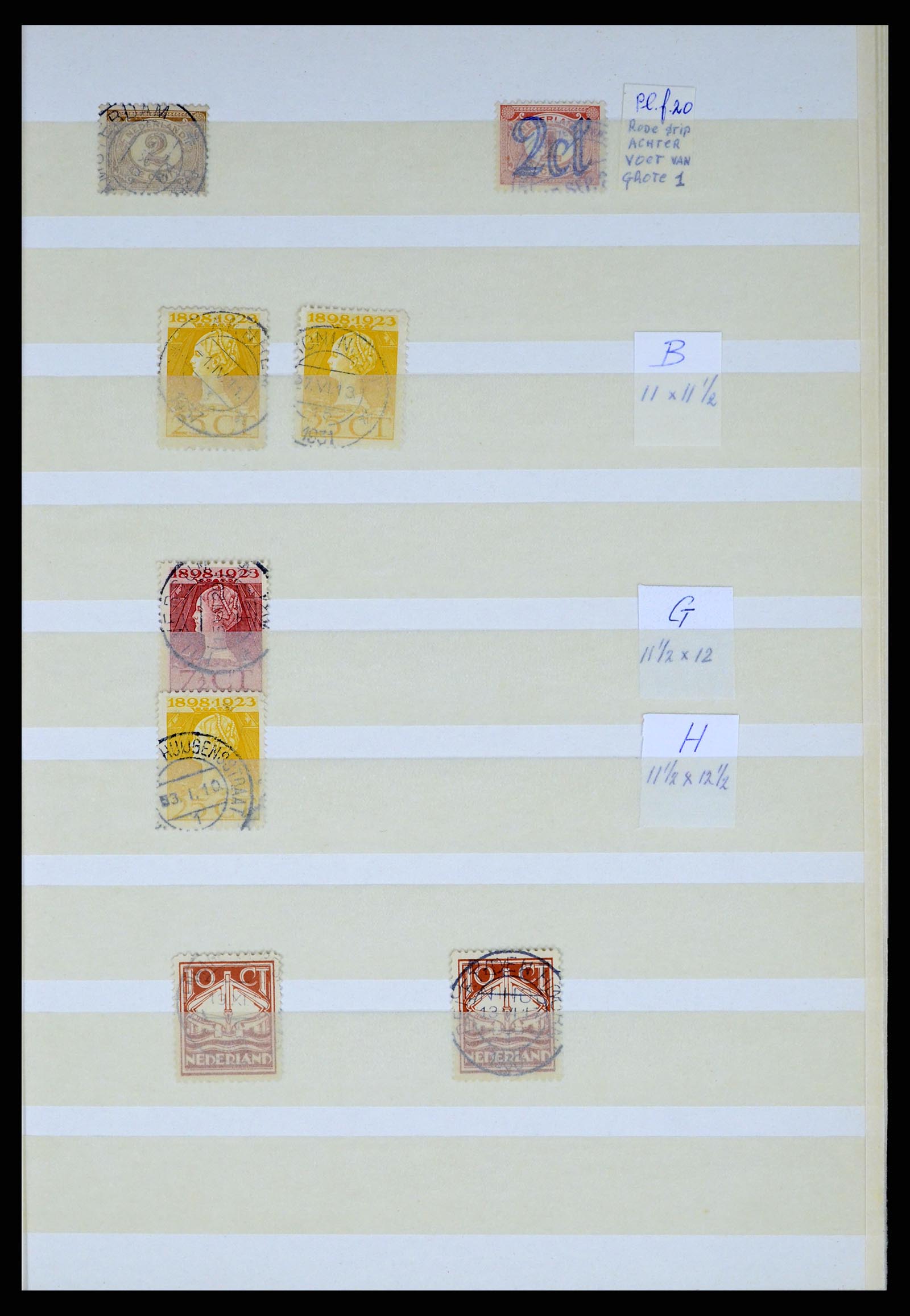 37424 003 - Postzegelverzameling 37424 Nederland kortebalk stempels.