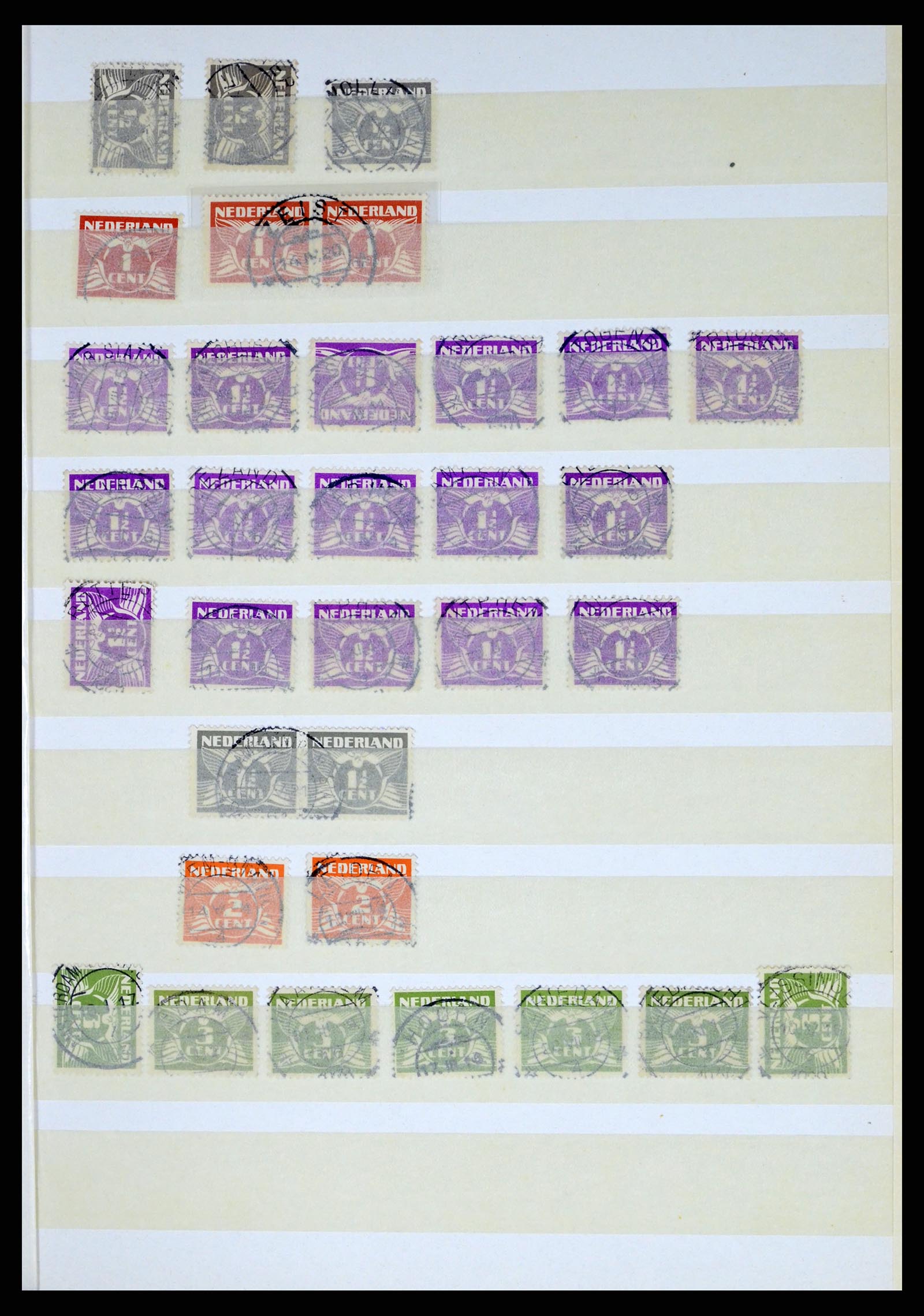 37424 005 - Postzegelverzameling 37424 Nederland kortebalk stempels.