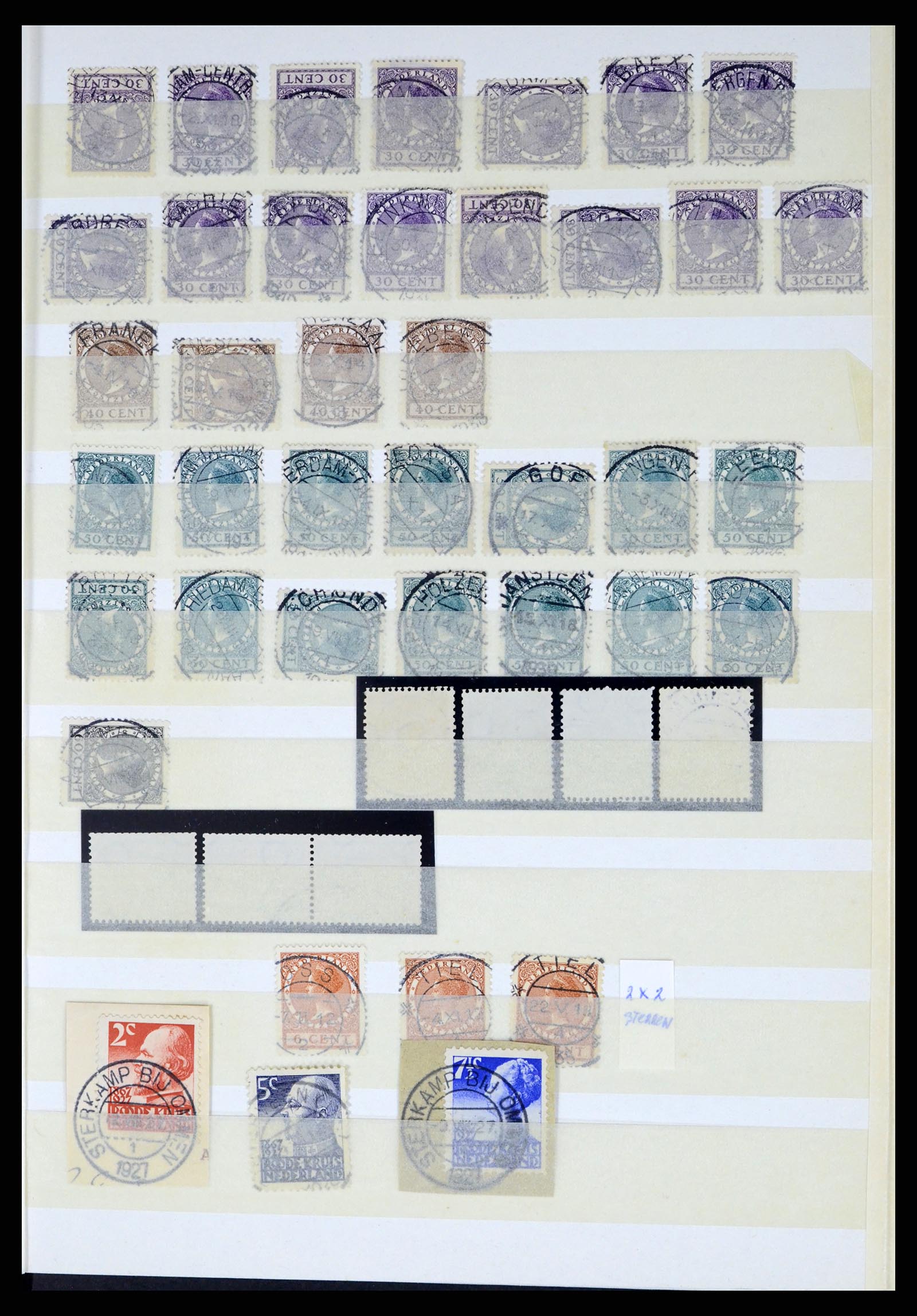 37424 011 - Postzegelverzameling 37424 Nederland kortebalk stempels.