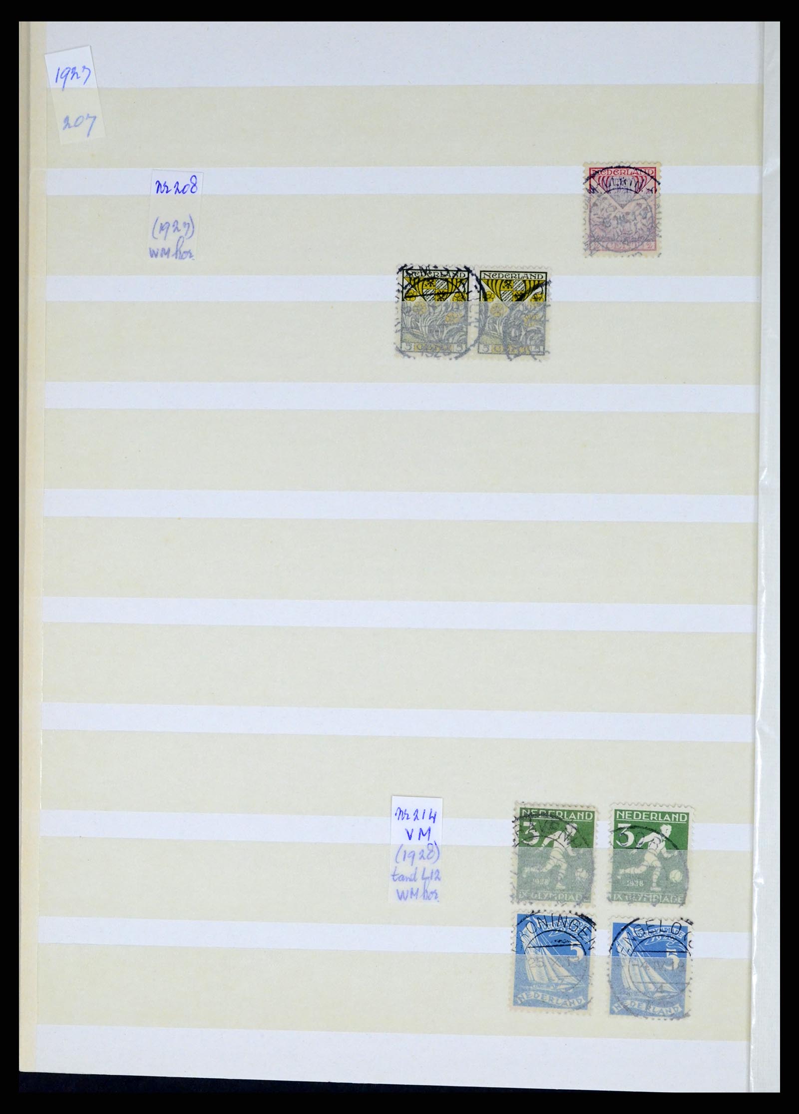 37424 012 - Postzegelverzameling 37424 Nederland kortebalk stempels.