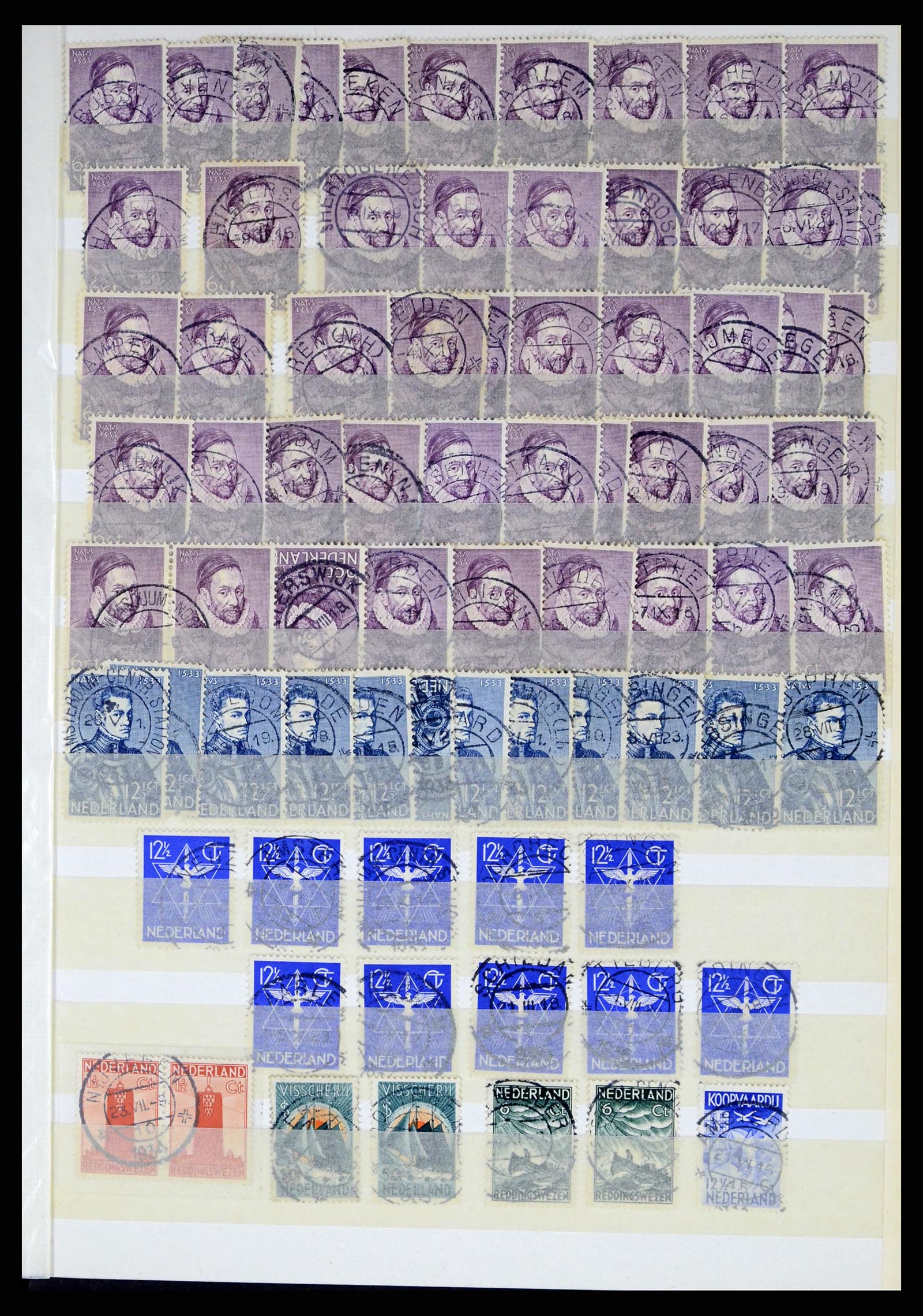 37424 017 - Postzegelverzameling 37424 Nederland kortebalk stempels.