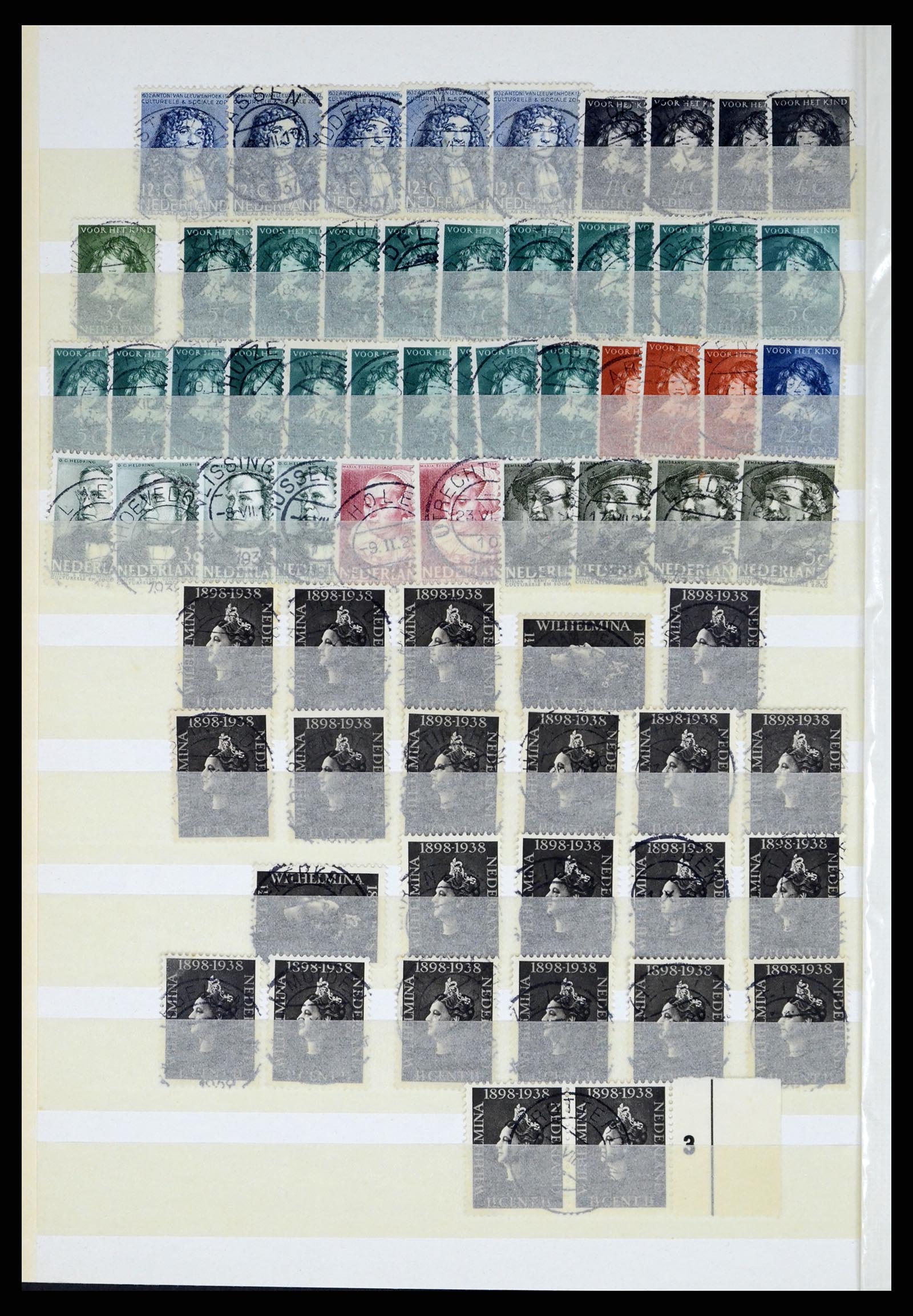 37424 022 - Postzegelverzameling 37424 Nederland kortebalk stempels.