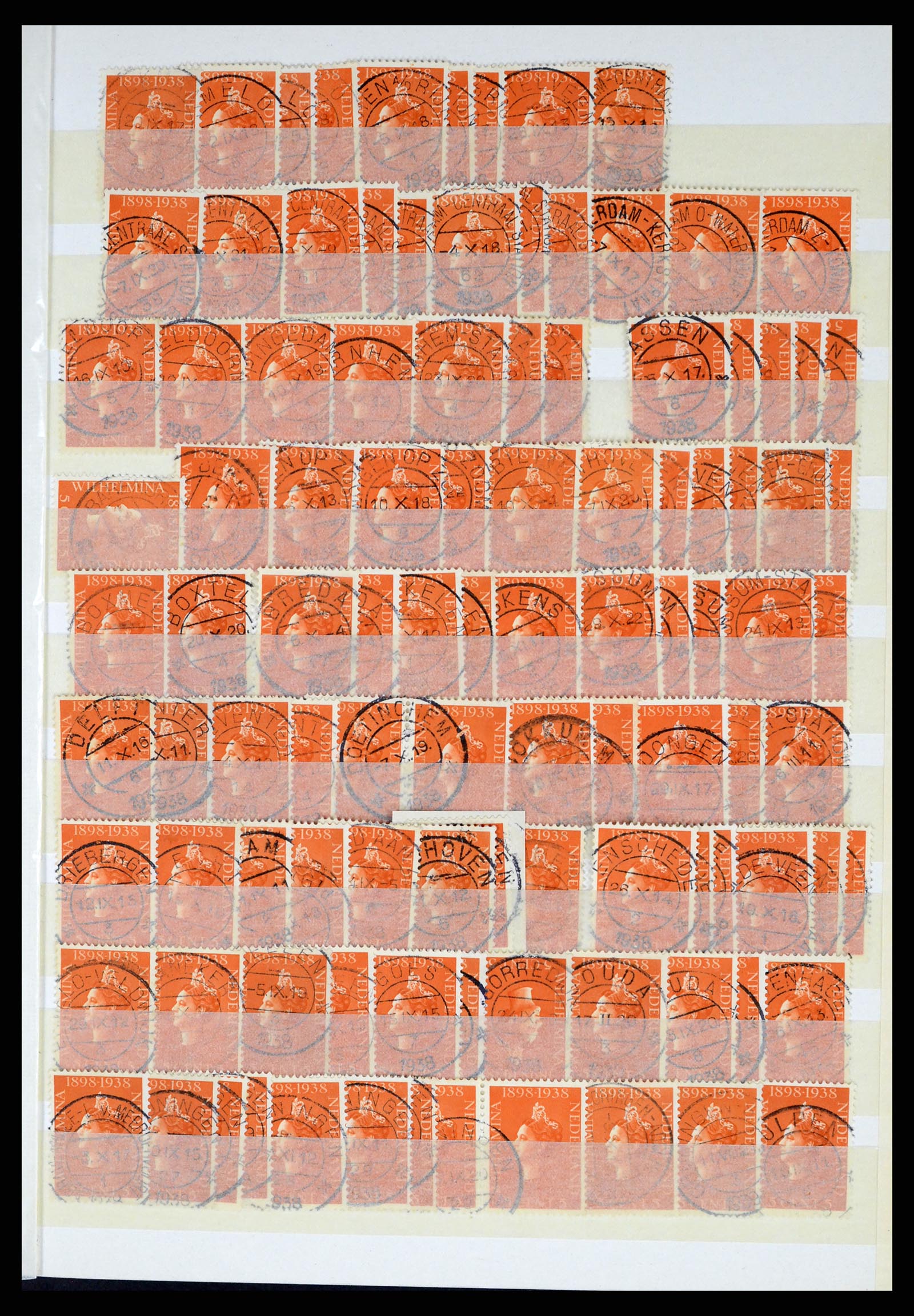 37424 023 - Postzegelverzameling 37424 Nederland kortebalk stempels.
