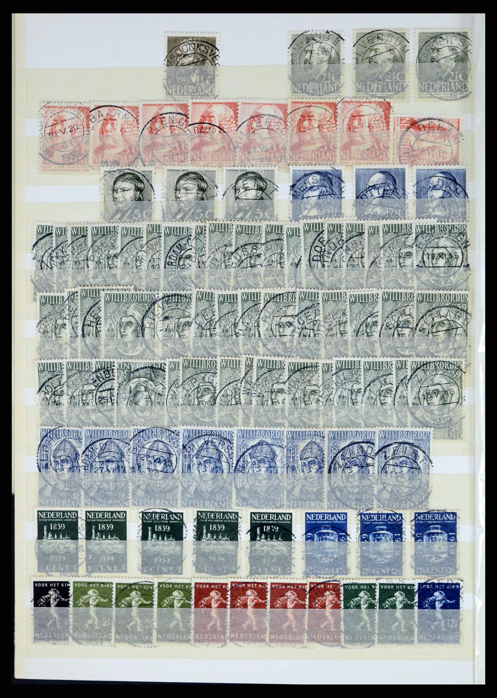 37424 026 - Postzegelverzameling 37424 Nederland kortebalk stempels.