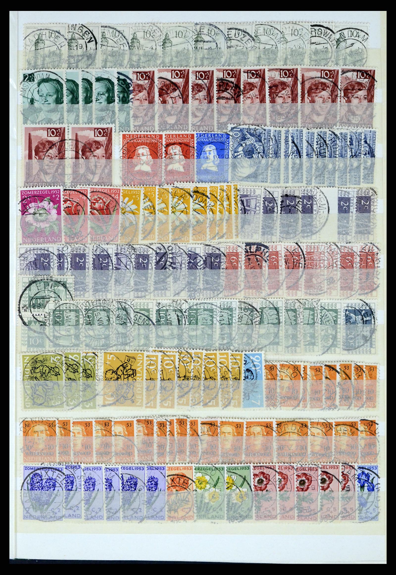 37424 047 - Postzegelverzameling 37424 Nederland kortebalk stempels.