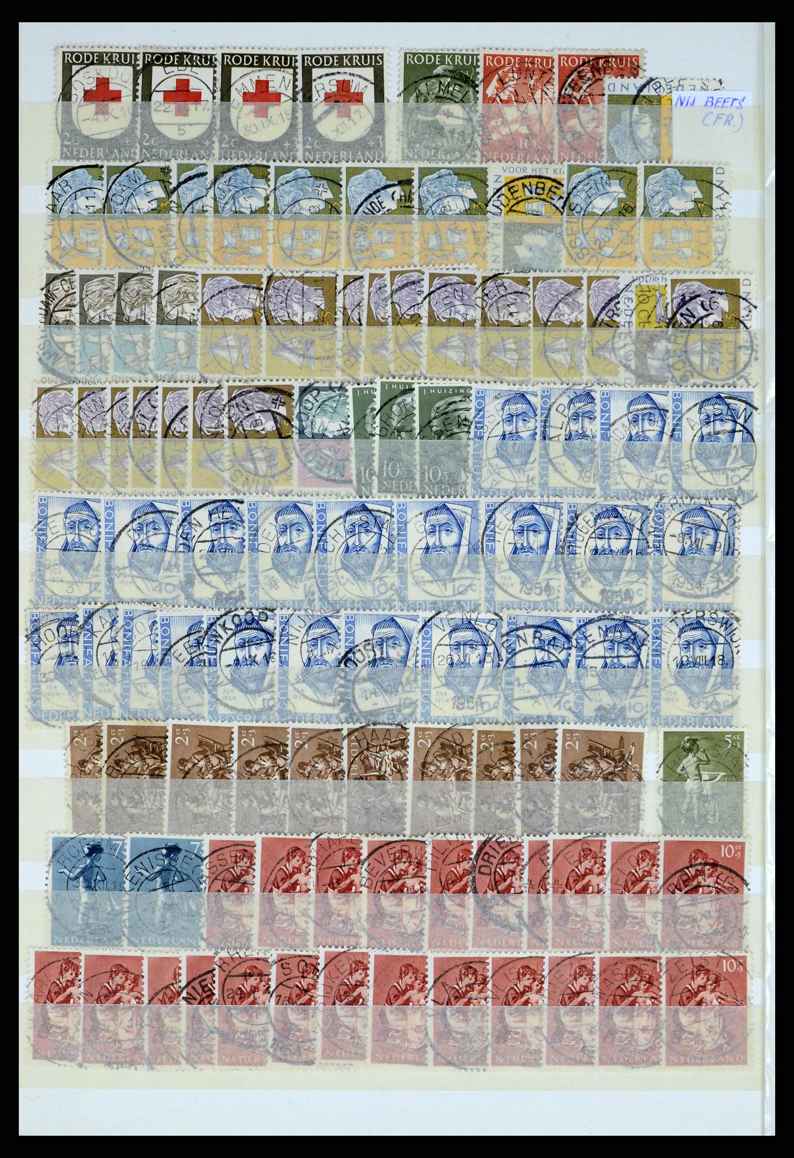 37424 048 - Postzegelverzameling 37424 Nederland kortebalk stempels.