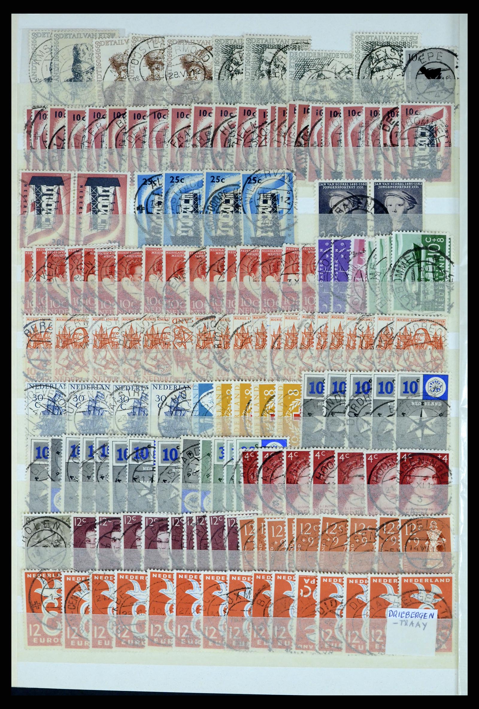 37424 052 - Postzegelverzameling 37424 Nederland kortebalk stempels.