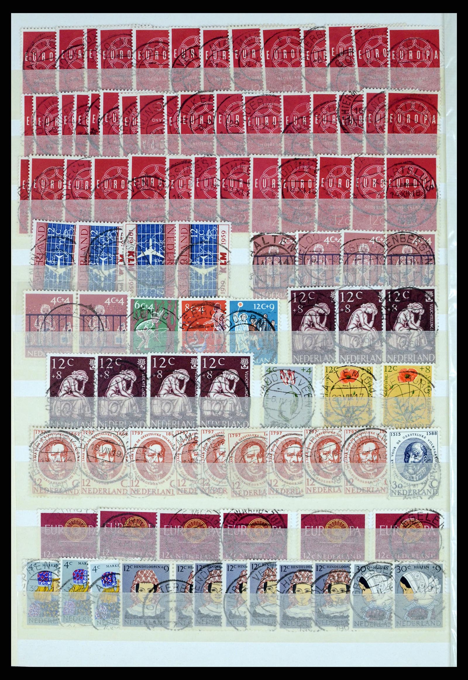 37424 054 - Postzegelverzameling 37424 Nederland kortebalk stempels.