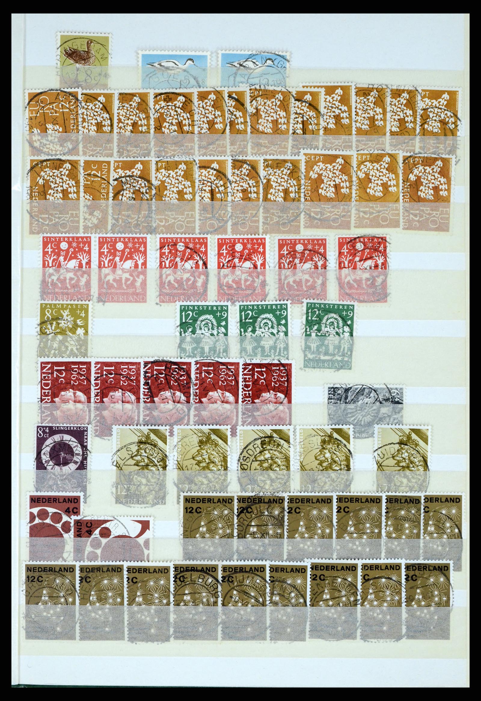 37424 055 - Postzegelverzameling 37424 Nederland kortebalk stempels.