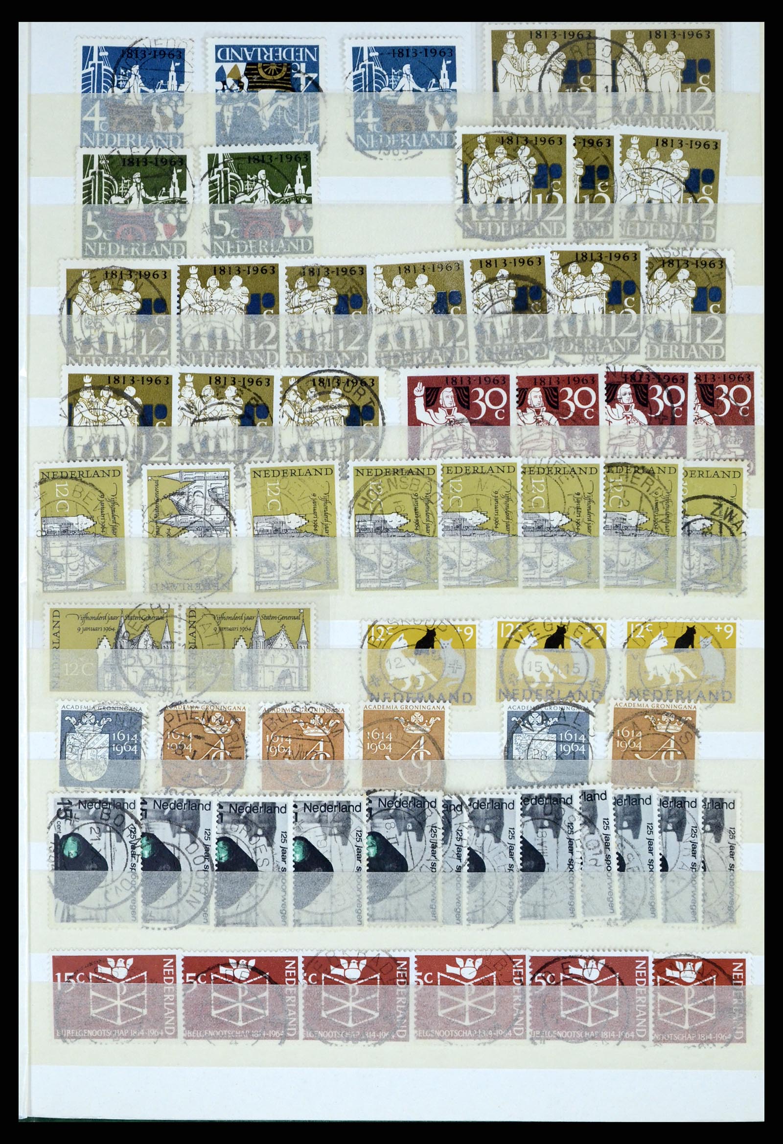 37424 057 - Stamp collection 37424 Netherlands shortbar cancels.