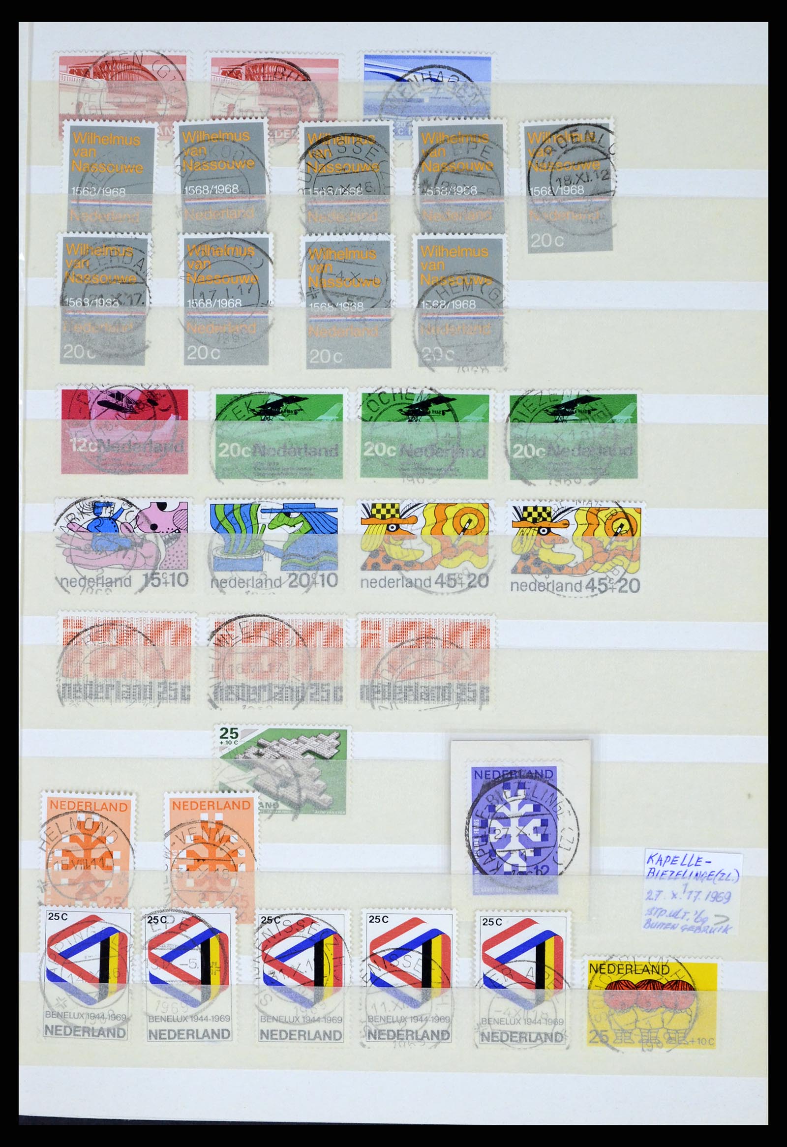 37424 061 - Postzegelverzameling 37424 Nederland kortebalk stempels.
