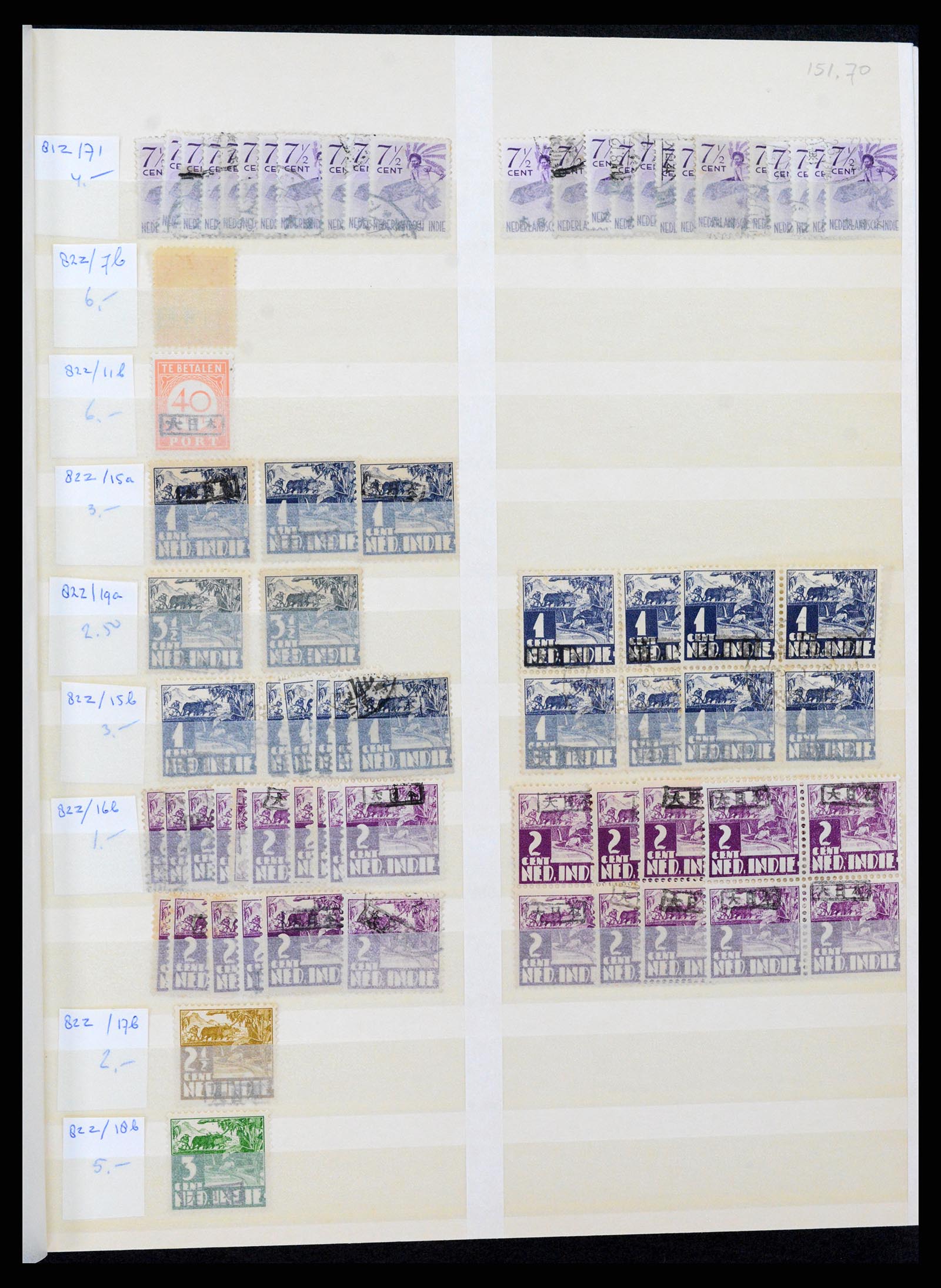 37429 007 - Stamp collection 37429 Japanese occupation Dutch East Indies 1942-1945.