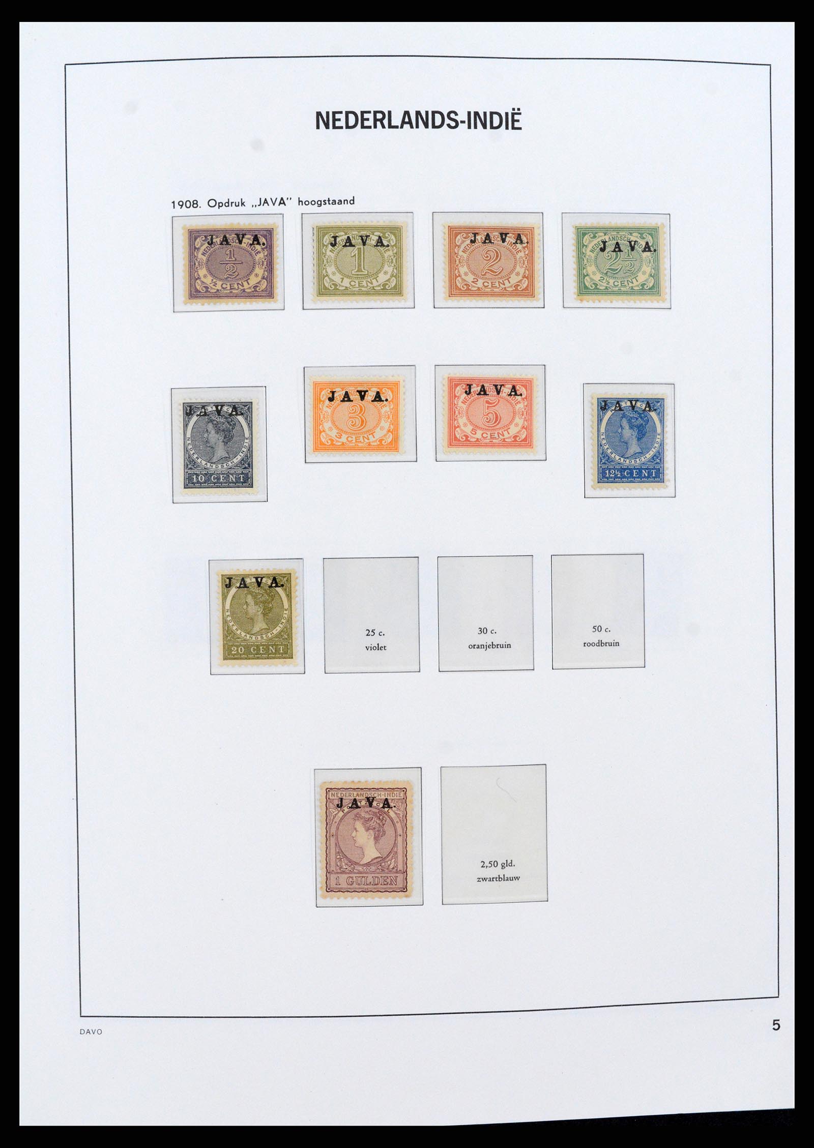 37430 005 - Postzegelverzameling 37430 Nederlands Indië 1864-1962.