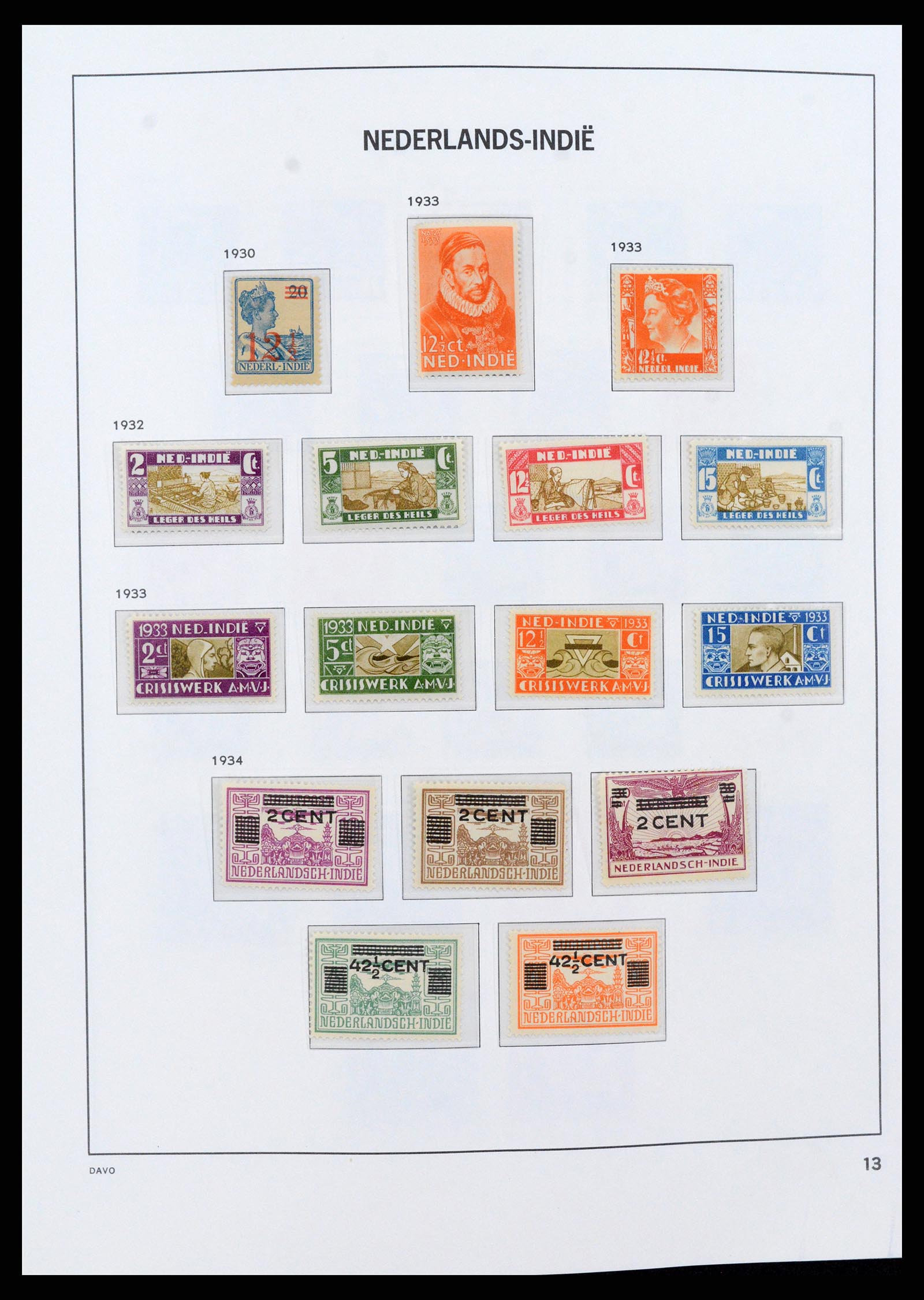 37430 013 - Postzegelverzameling 37430 Nederlands Indië 1864-1962.