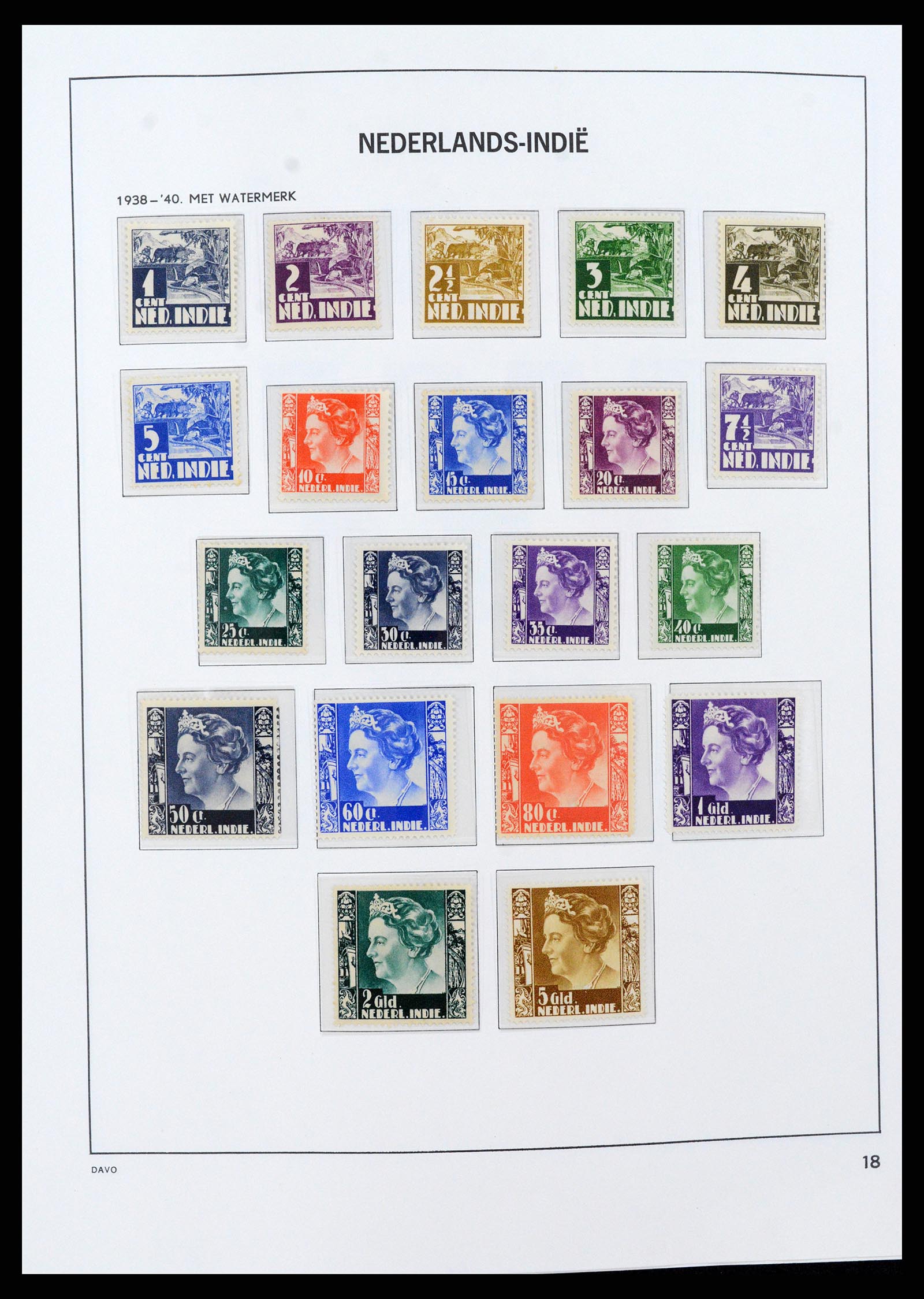 37430 018 - Postzegelverzameling 37430 Nederlands Indië 1864-1962.