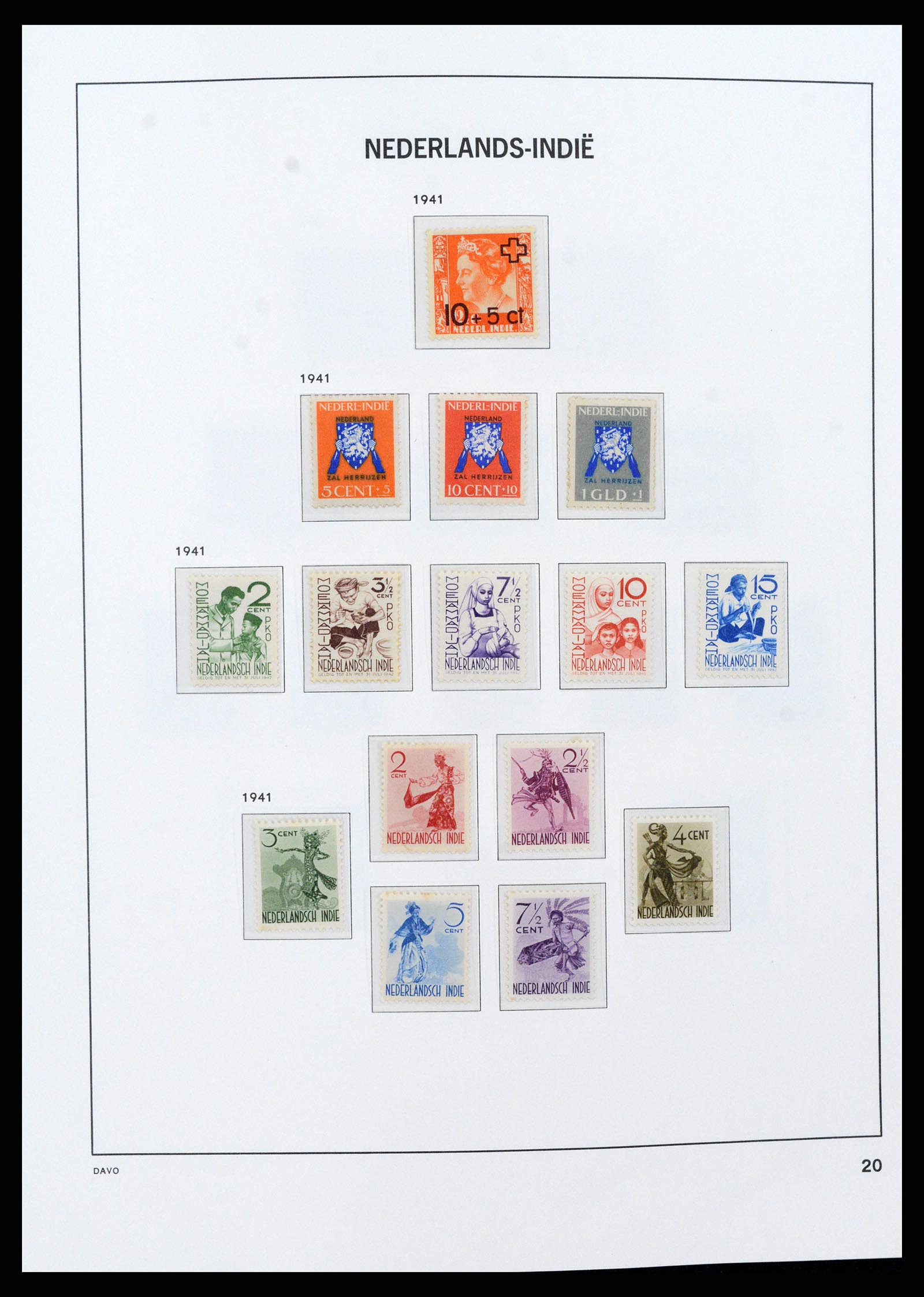 37430 020 - Postzegelverzameling 37430 Nederlands Indië 1864-1962.