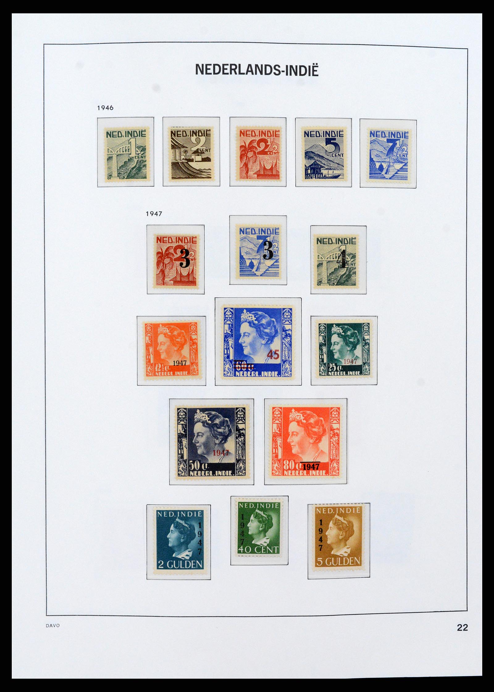 37430 022 - Postzegelverzameling 37430 Nederlands Indië 1864-1962.