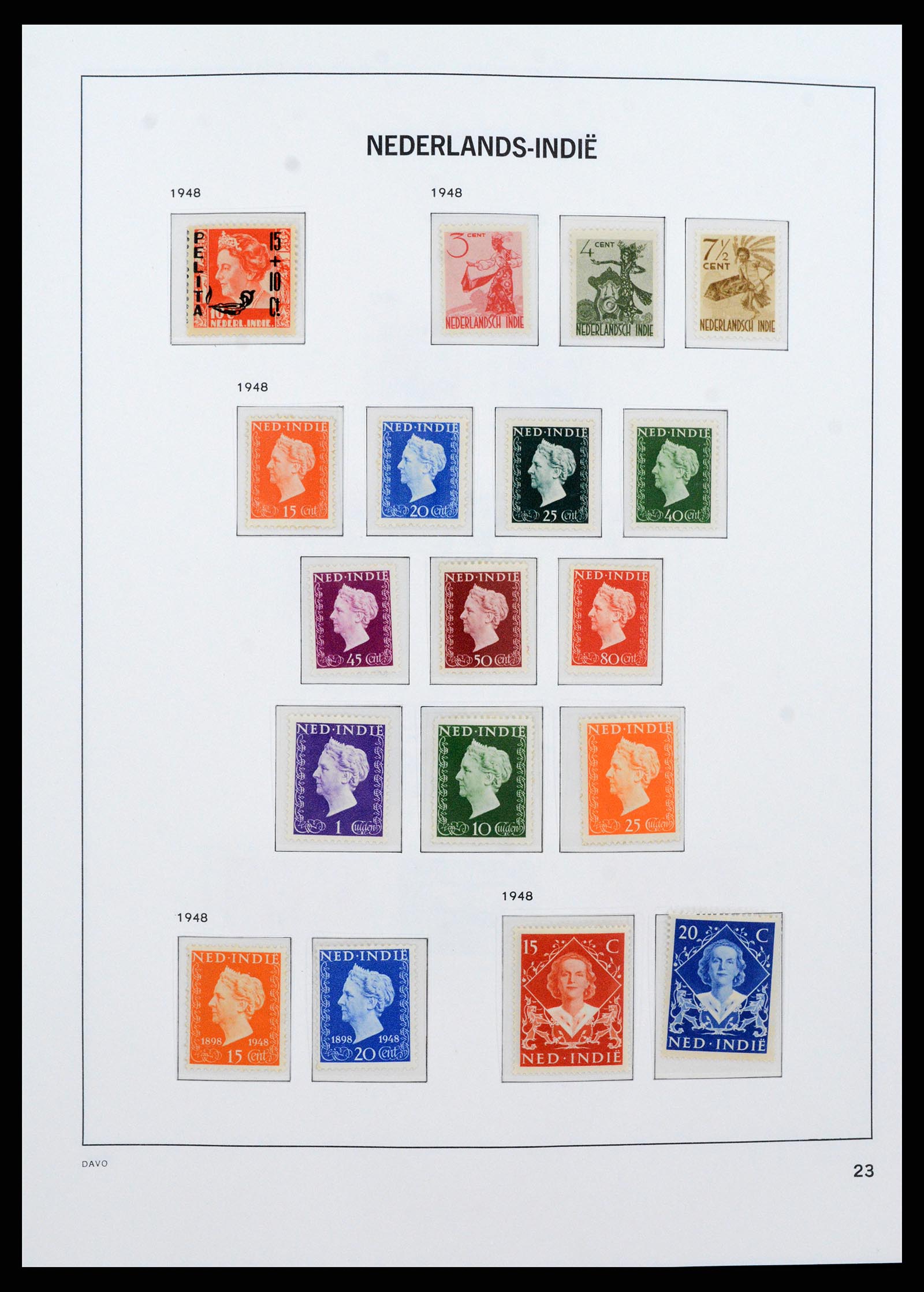 37430 023 - Postzegelverzameling 37430 Nederlands Indië 1864-1962.