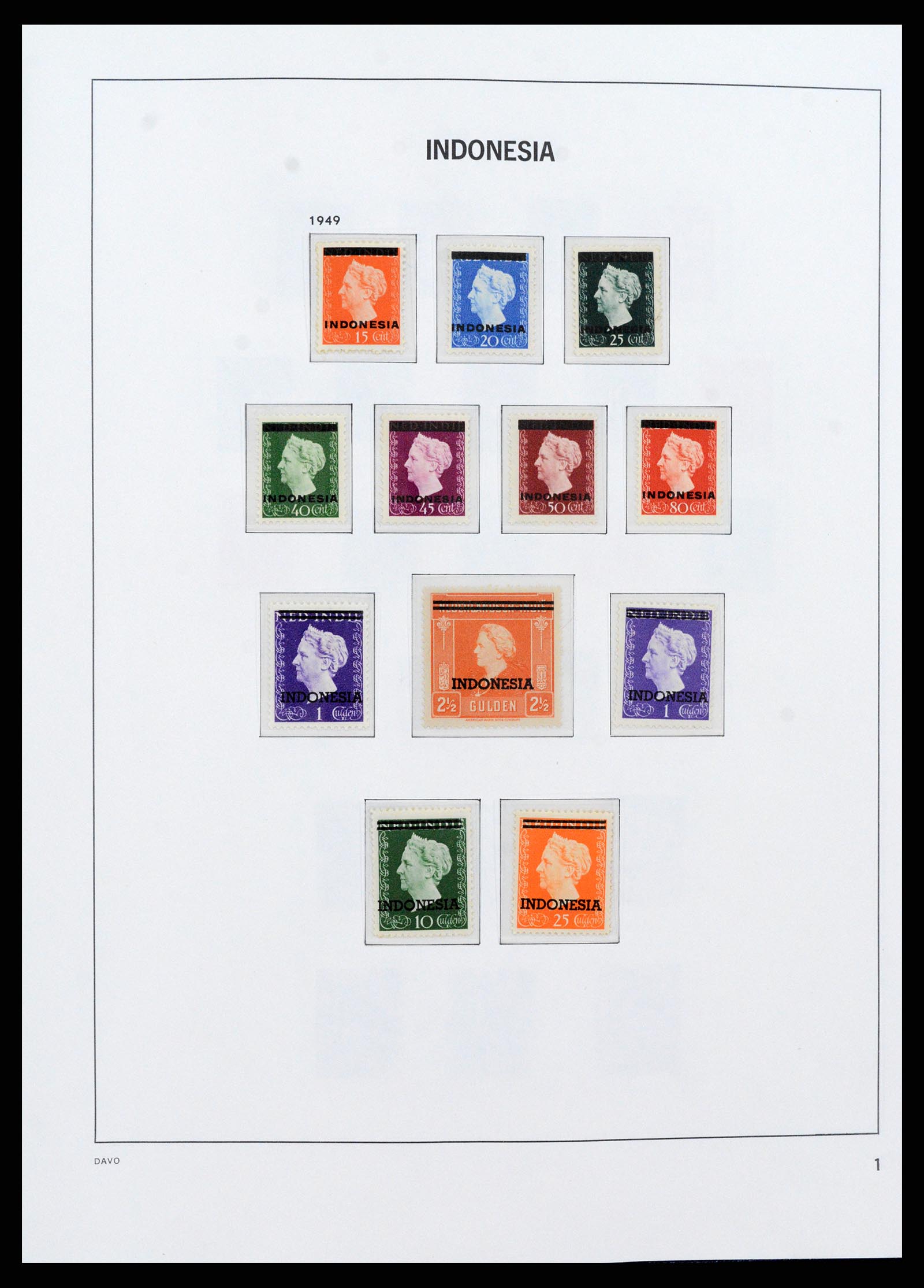 37430 032 - Postzegelverzameling 37430 Nederlands Indië 1864-1962.