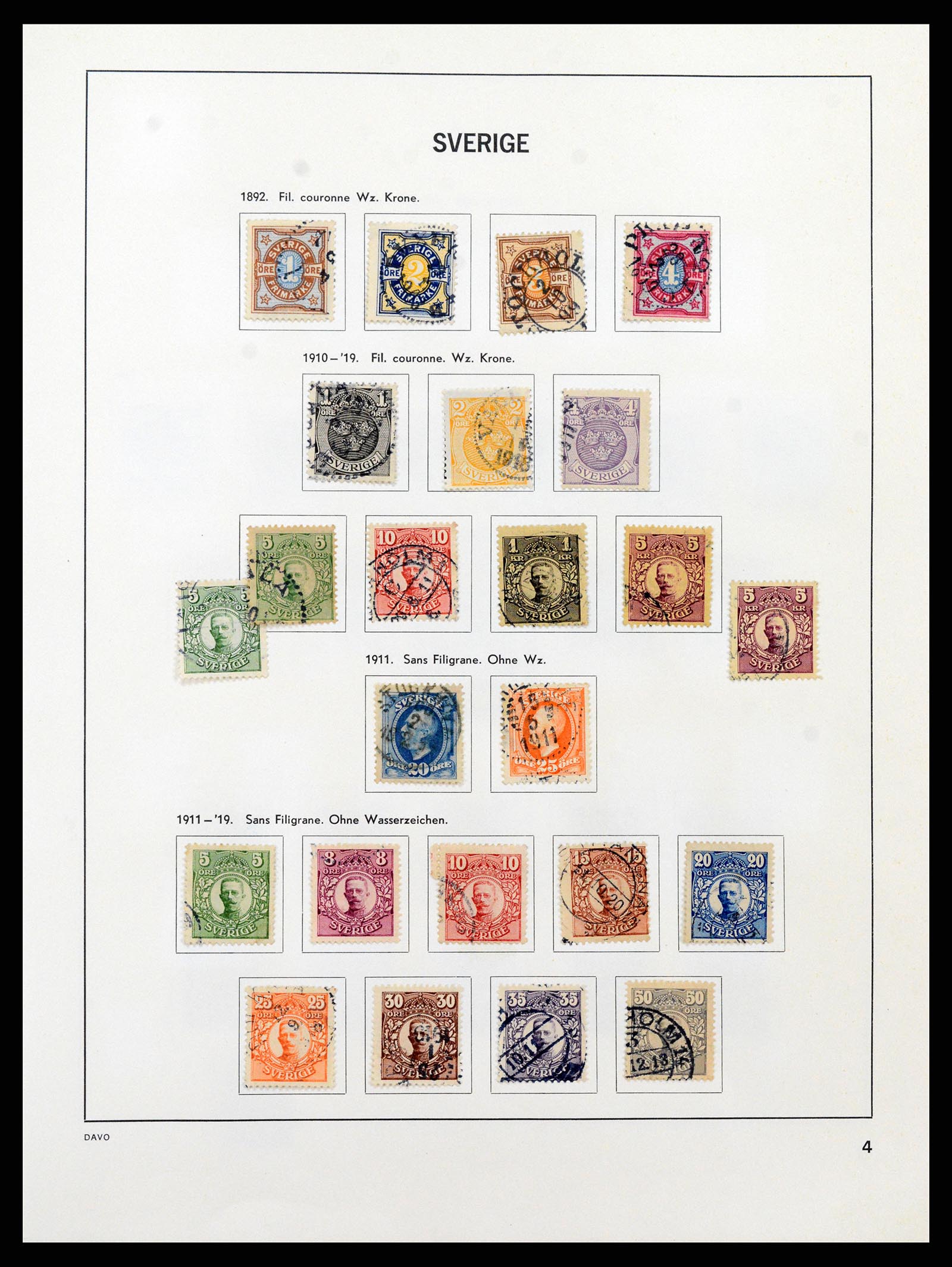 37431 004 - Postzegelverzameling 37431 Zweden 1855-1978.