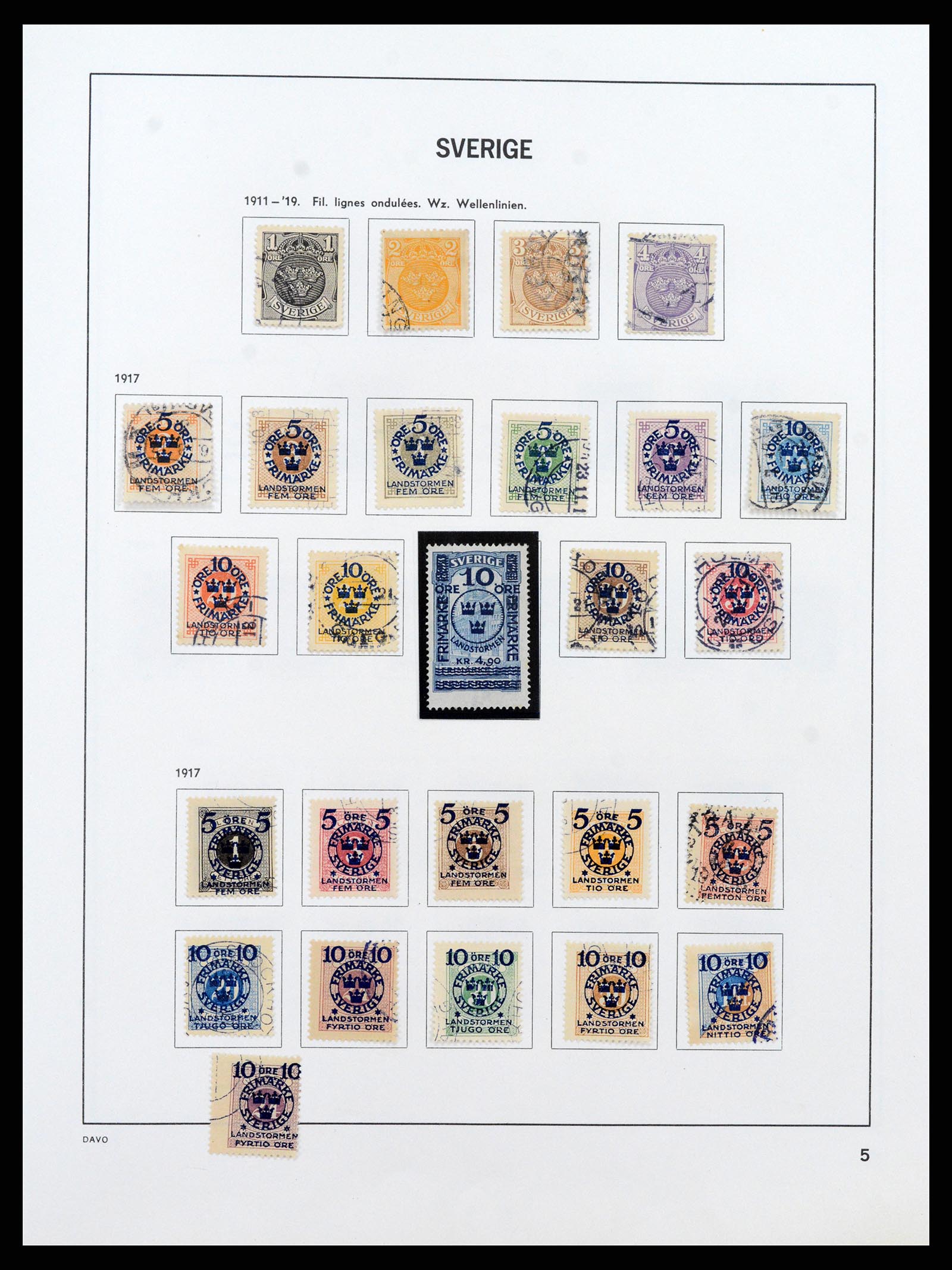 37431 005 - Postzegelverzameling 37431 Zweden 1855-1978.