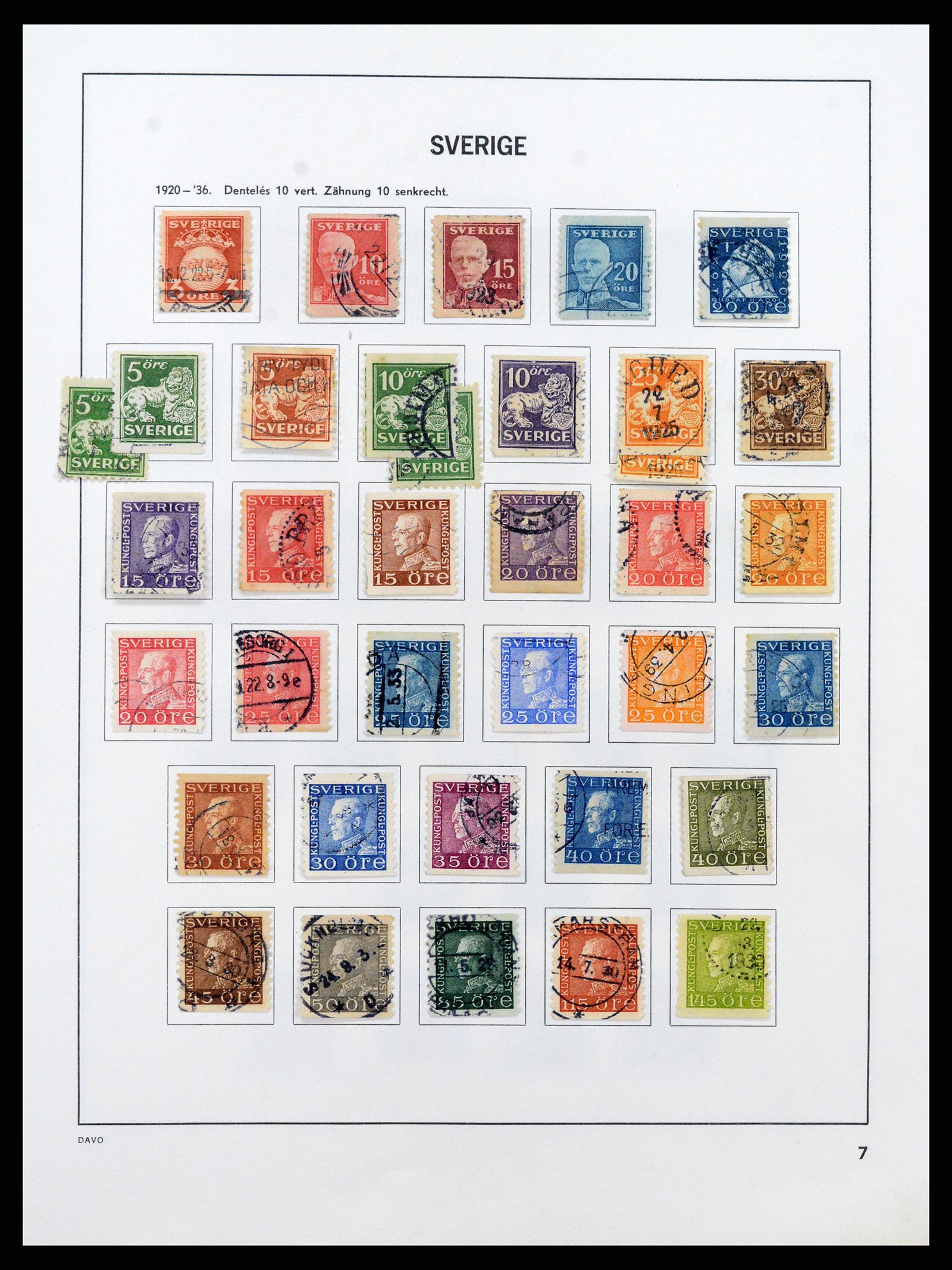 37431 007 - Postzegelverzameling 37431 Zweden 1855-1978.